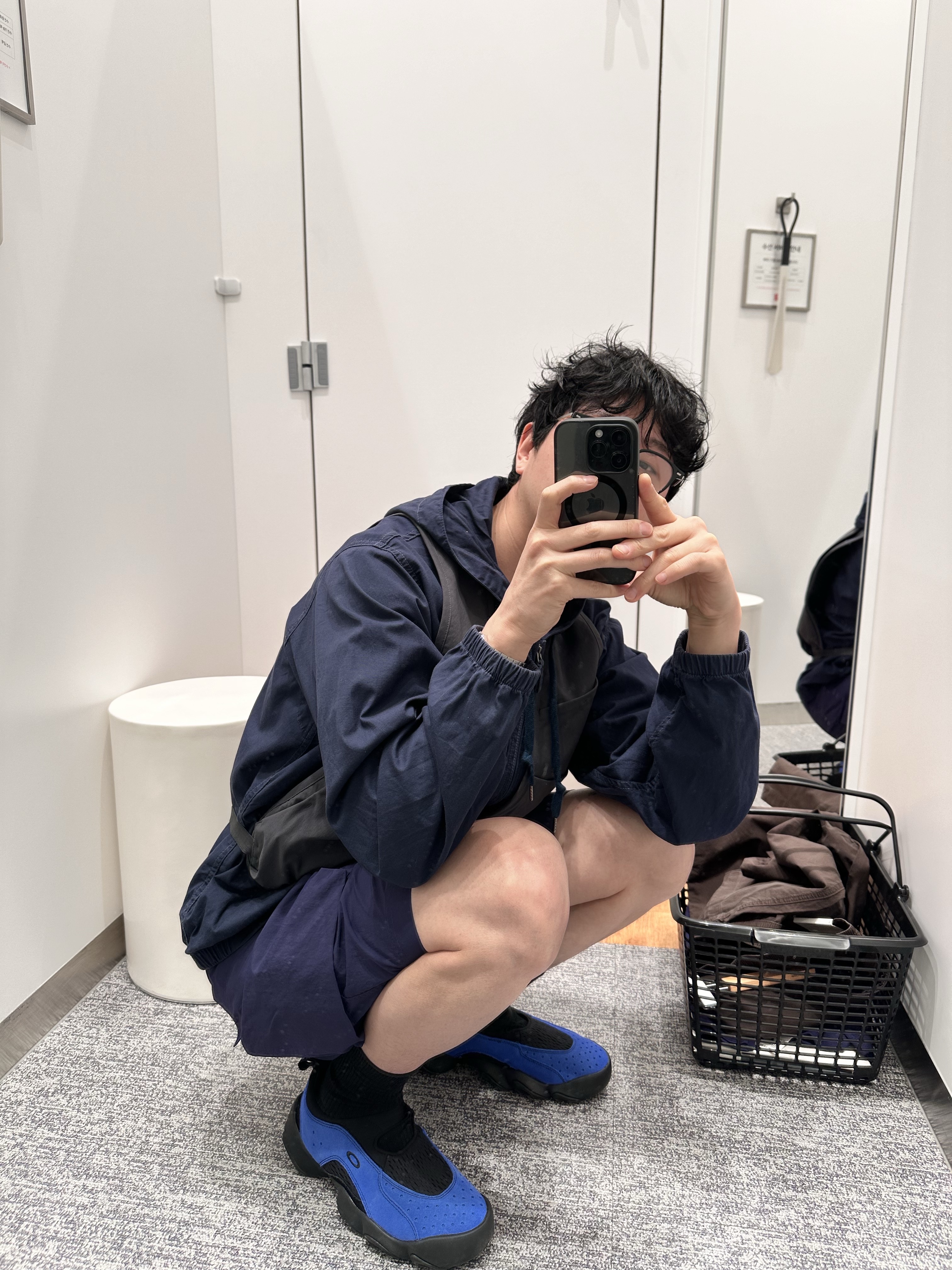 Oakley Factory Team x Brain Dead Flesh Sandal Electric Blue Black 착용 스타일