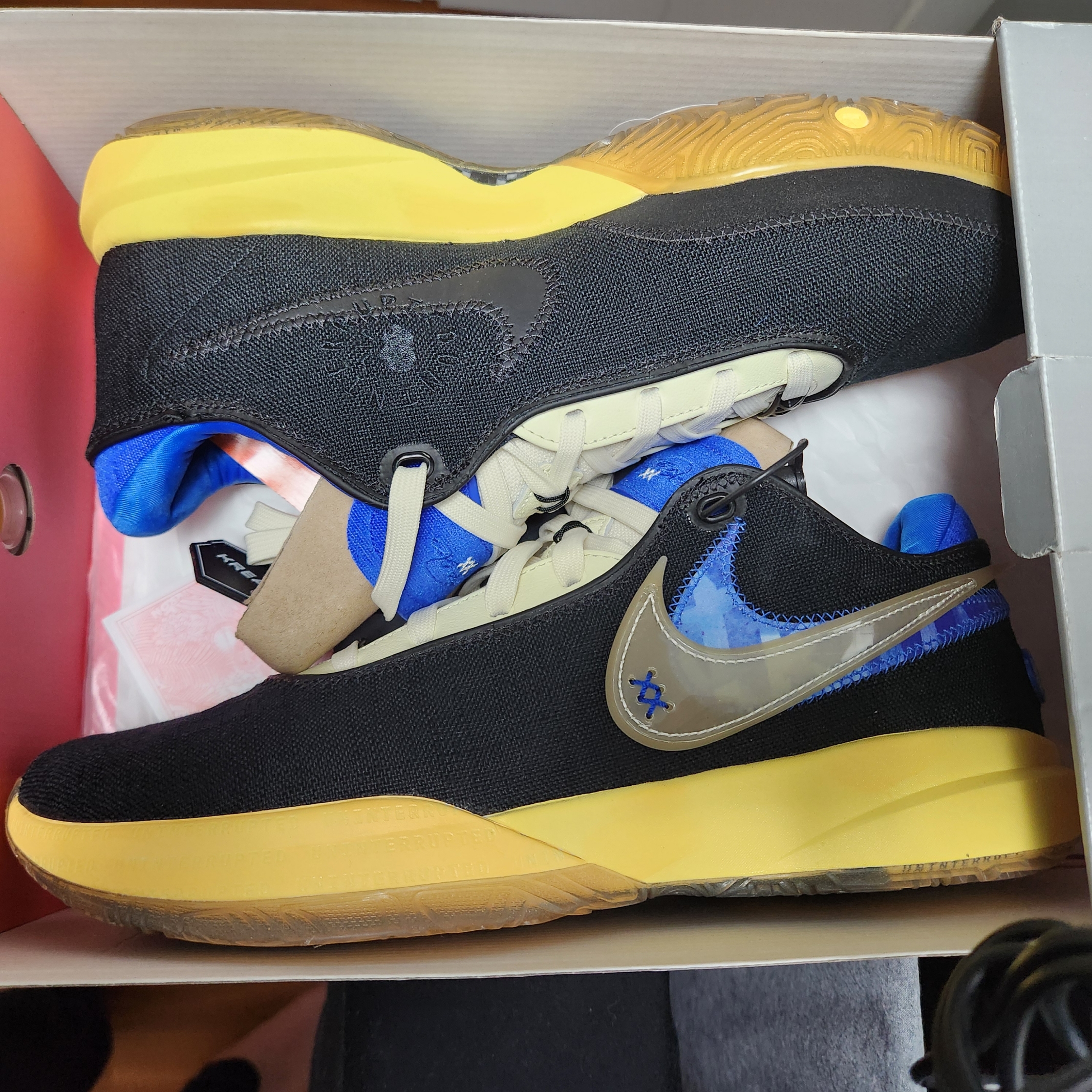 Nike x Uninterrupted LeBron XX EP Black Hyper Royal 착용 스타일