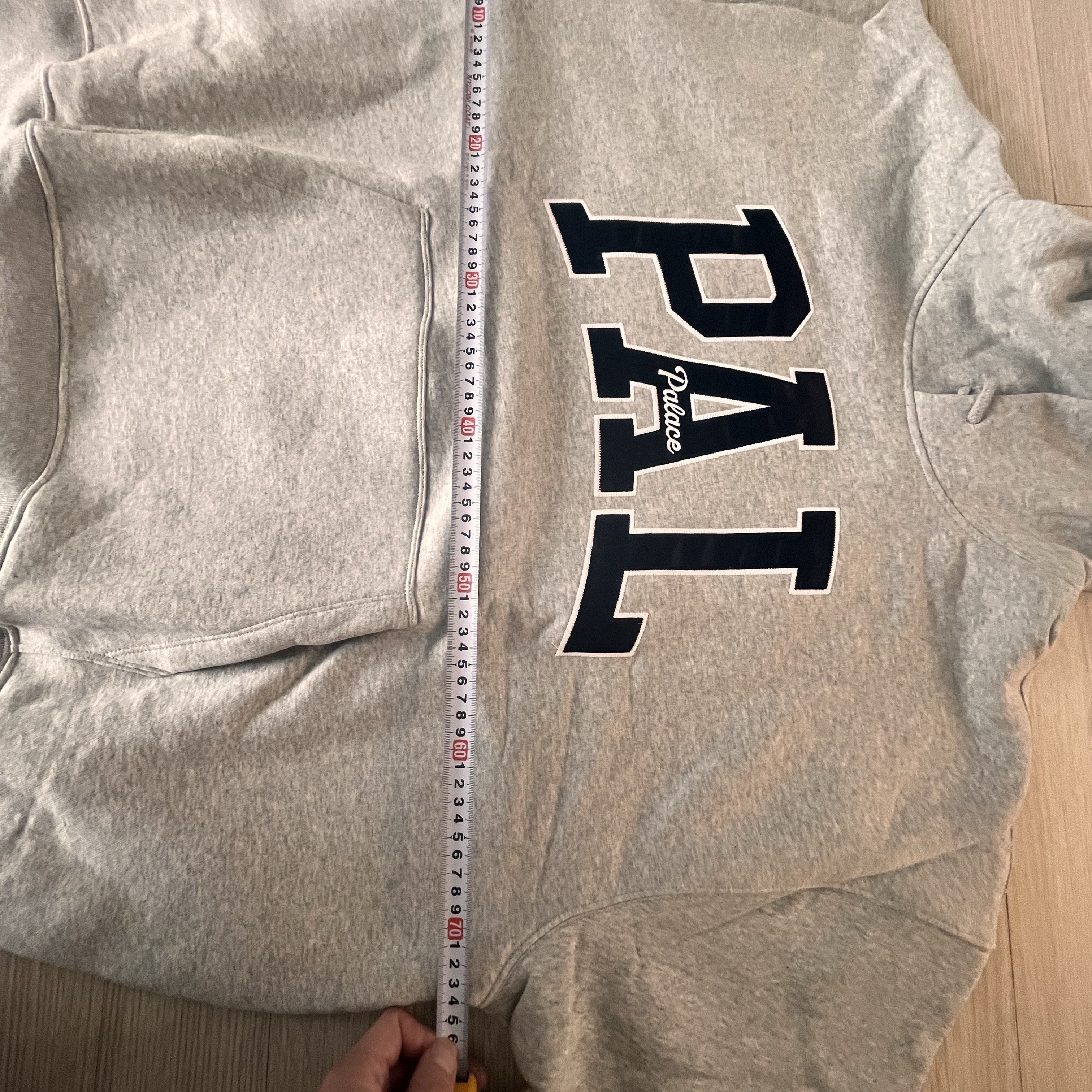 Palace x Gap Hood Grey - 24SS 착용 스타일 - 4
