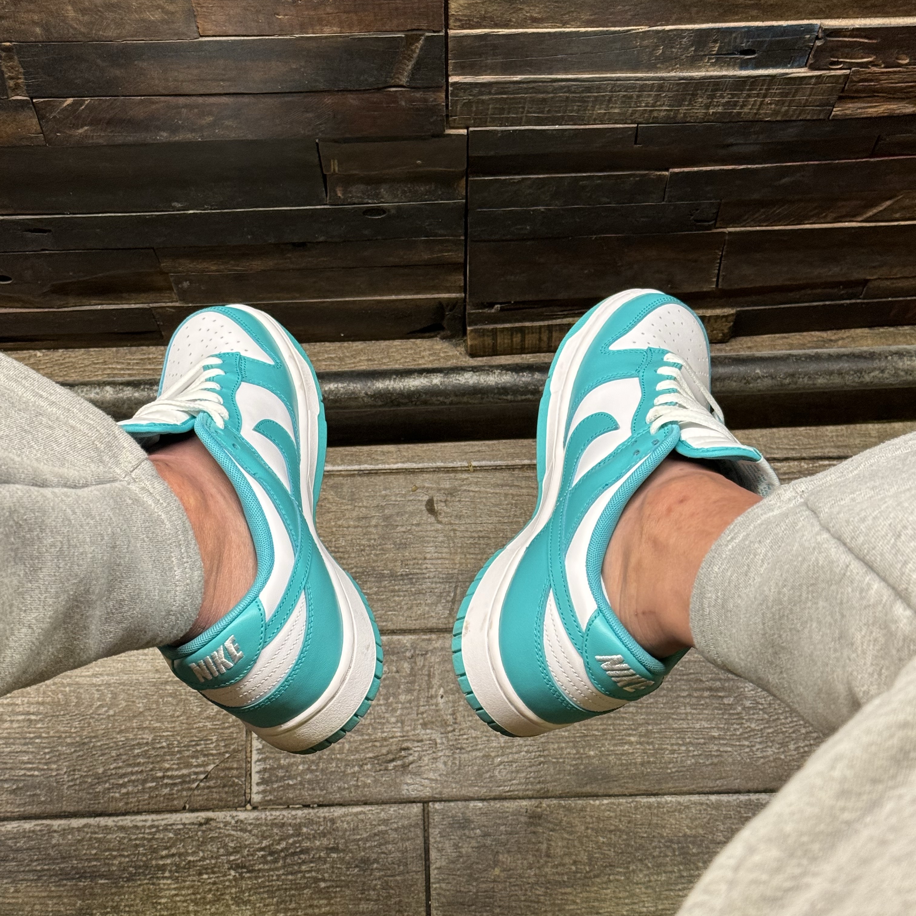 Nike Dunk Low White Clear Jade 착용 스타일