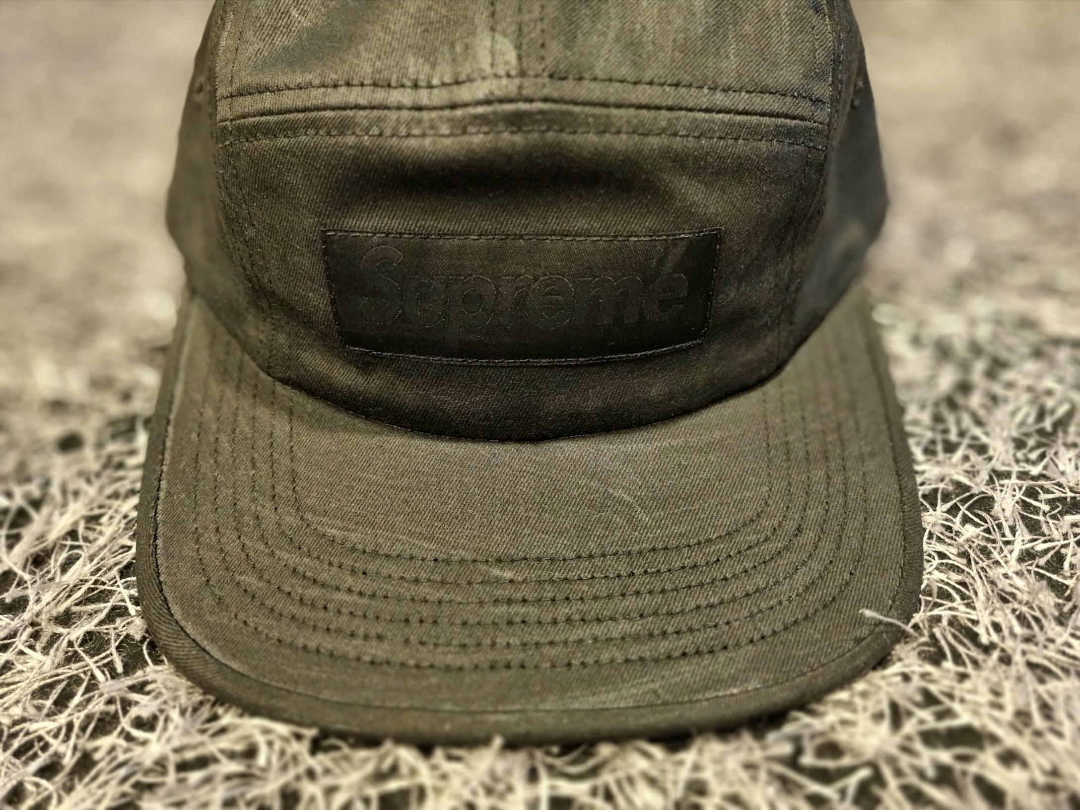 Supreme x MM6 Maison Margiela Painted Camp Cap Black - 24SS 착용 스타일 - 1
