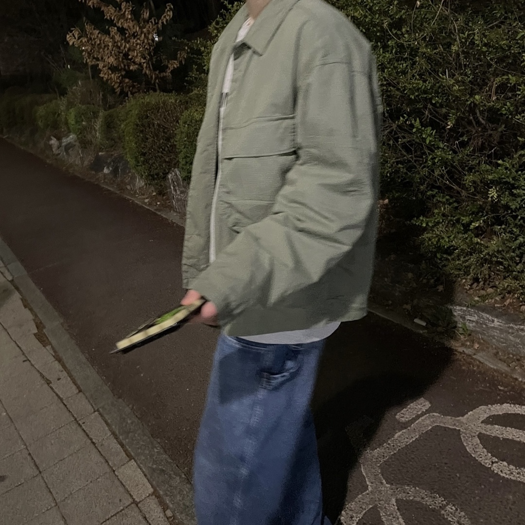 Stussy Military Overshirt Olive, Stussy Denim Work Pants Blue 착용 스타일