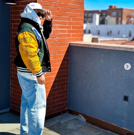 Supreme x MM6 Maison Margiela Split Varsity Jacket Multicolor - 24SS 착용 스타일