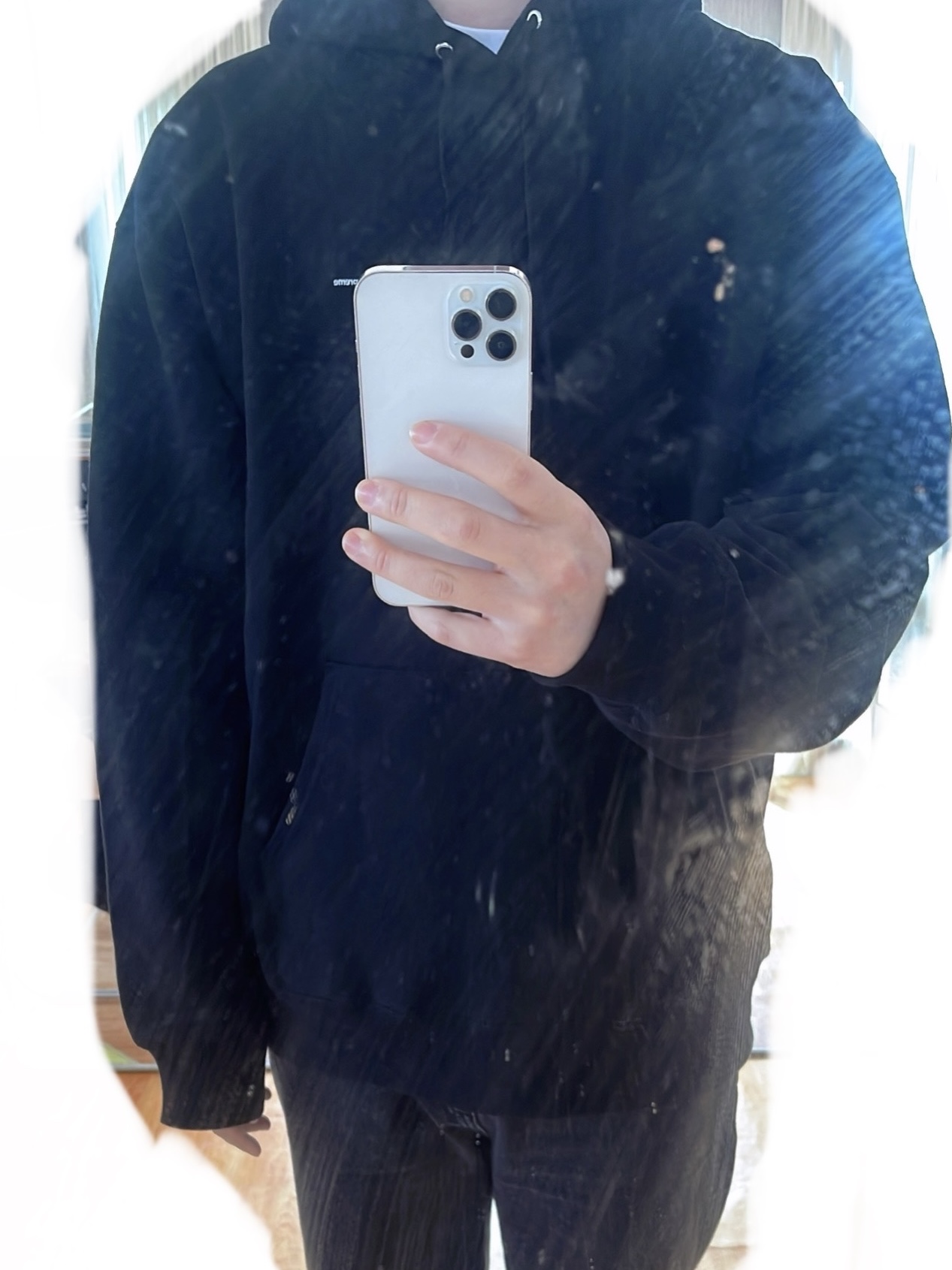 Supreme Small Box Hooded Sweatshirt Black - 24SS 착용 스타일