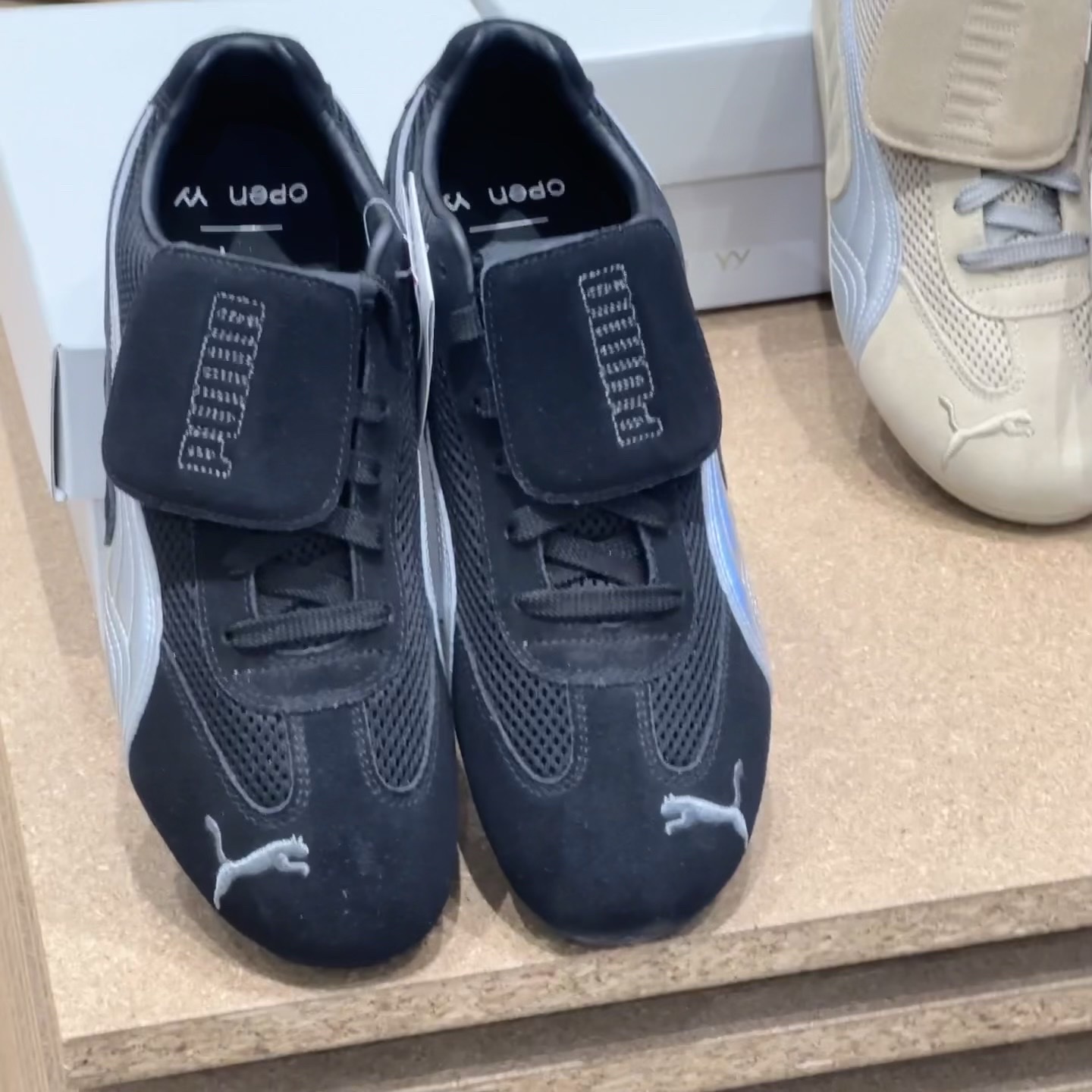 Puma x Open Yy Speedcat Whisp of Pink Chamomile, Puma x Open Yy Speedcat Prairie Tan Matte Silver 착용 스타일 - 5