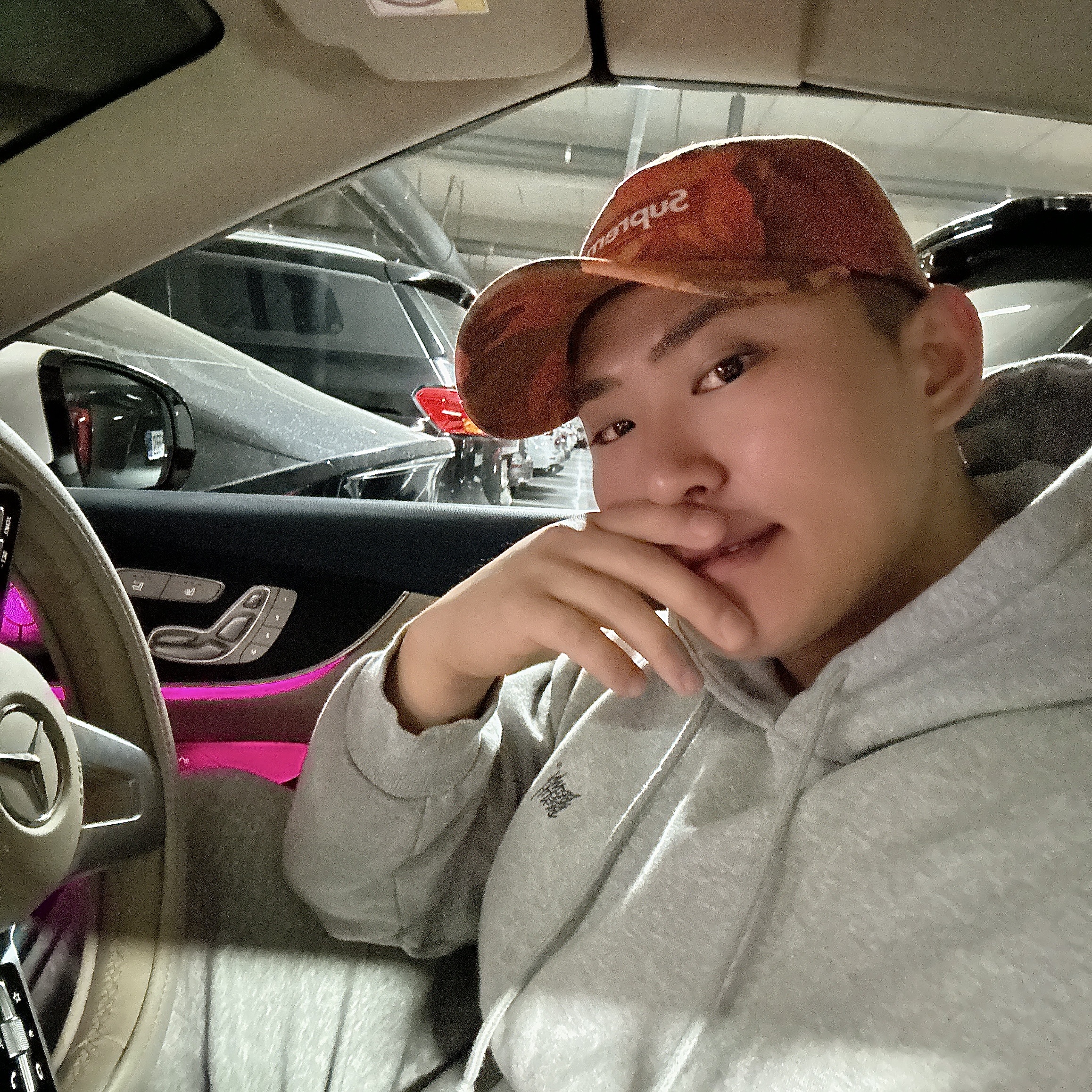 Supreme Washed Canvas Camp Cap Orange Camo - 24SS 착용 스타일 - 1