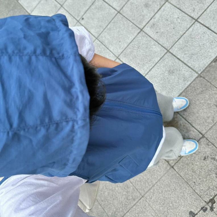 (W) Jordan 1 Zoom Air CMFT 2 Phantom University Blue, Casio A-158WA-1 착용 스타일 - 2