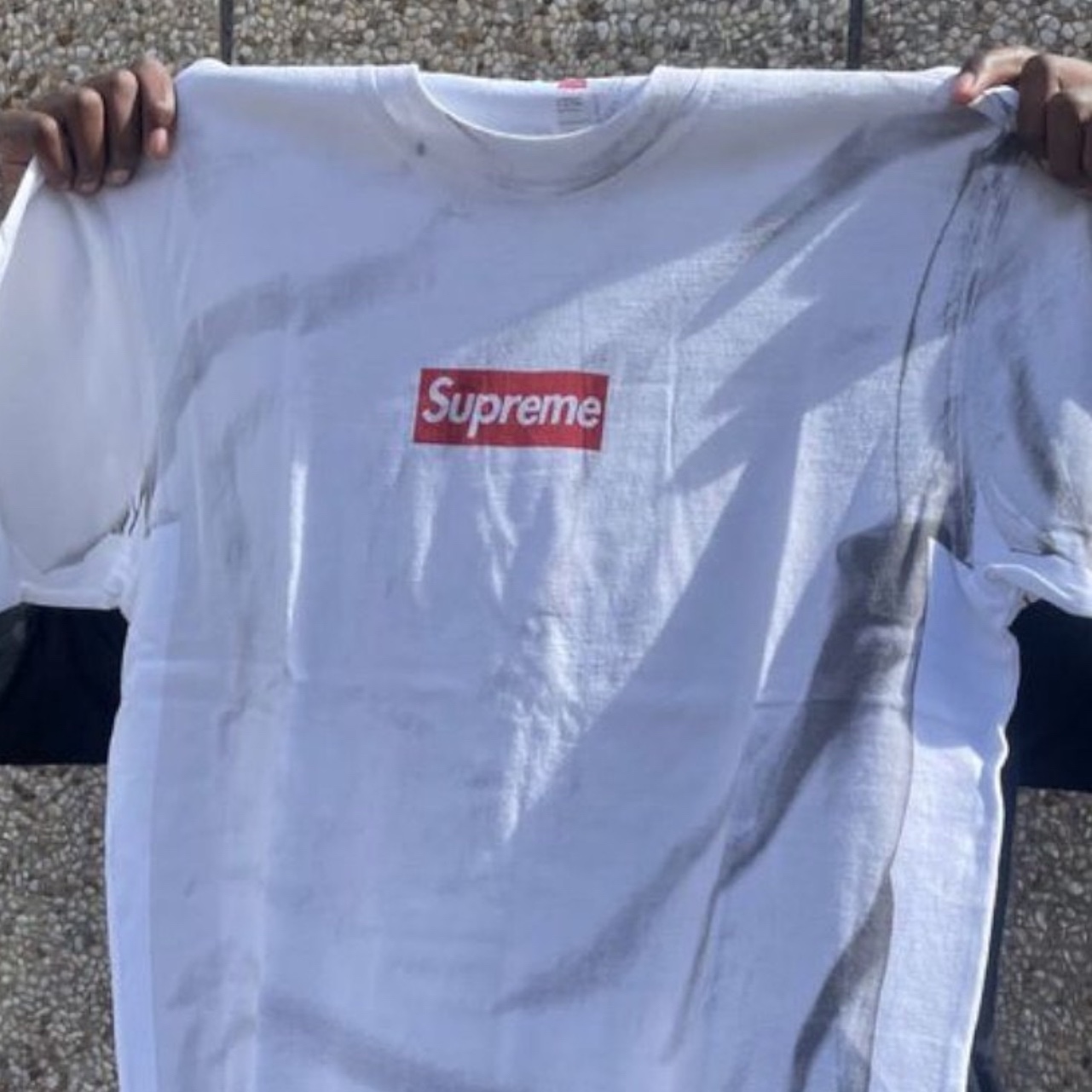 Supreme x MM6 Maison Margiela Box Logo T-Shirt White - 24SS 착용 스타일 - 1