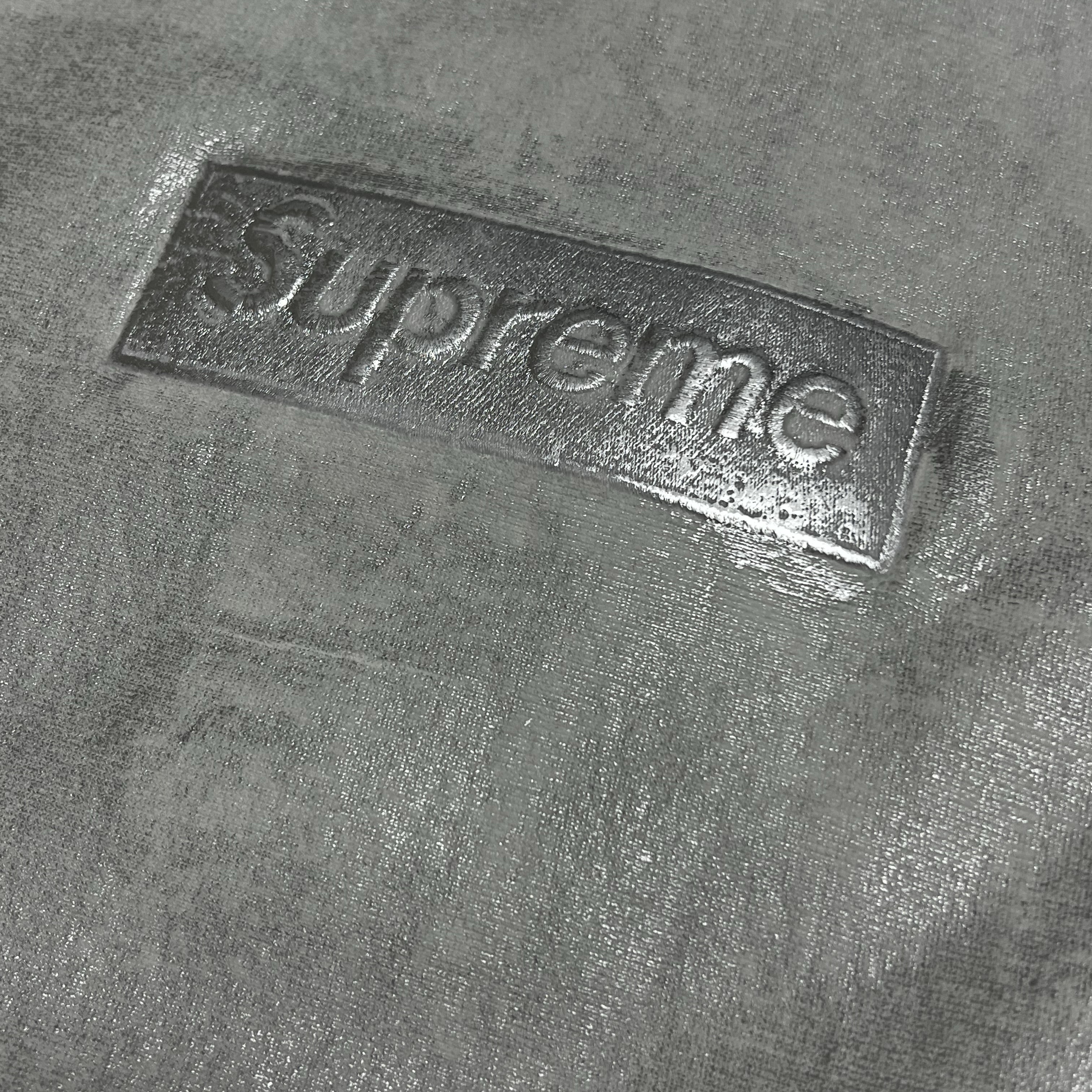 Supreme x MM6 Maison Margiela Foil Box Logo Hooded Sweatshirt White - 24SS 착용 스타일 - 1