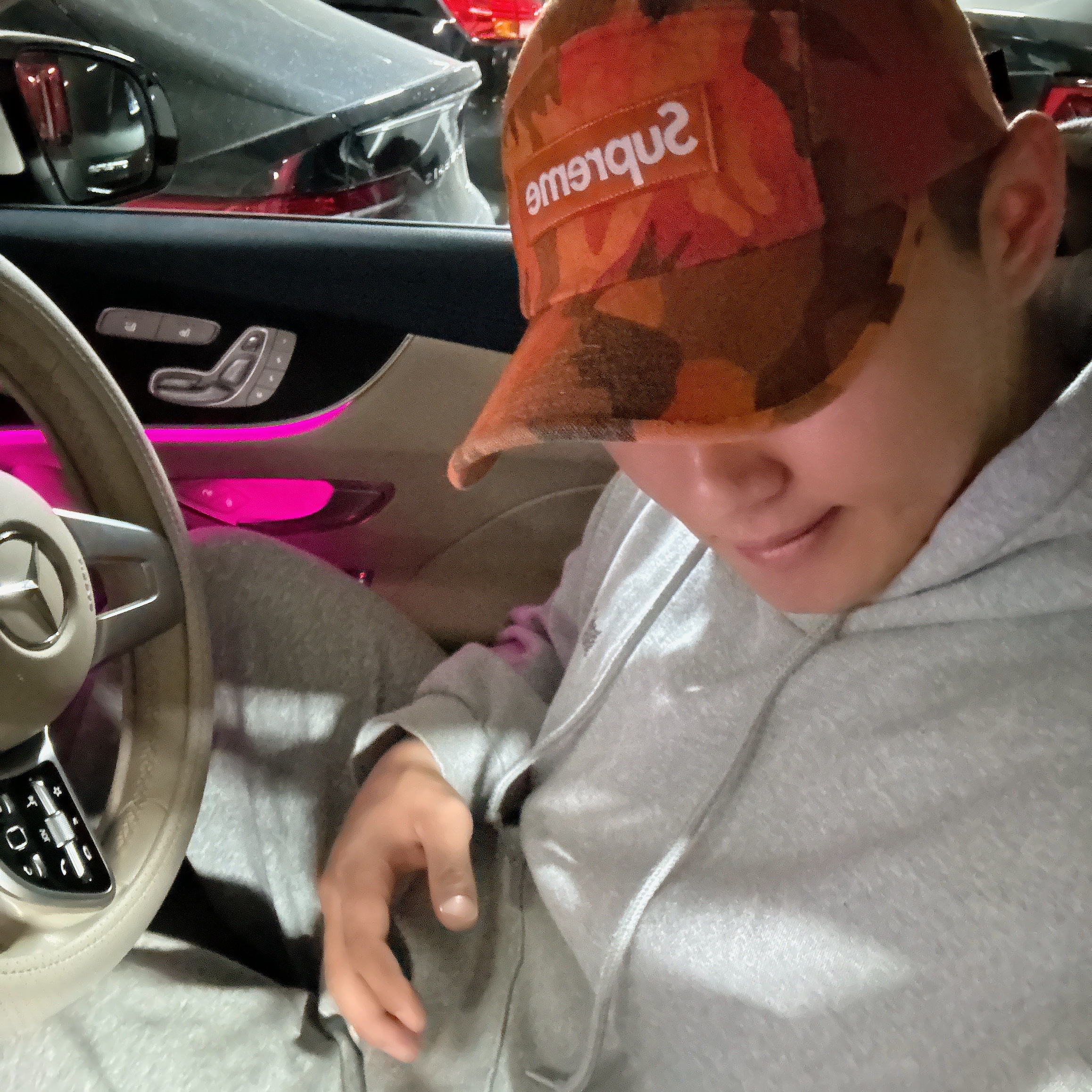 Supreme Washed Canvas Camp Cap Orange Camo - 24SS 착용 스타일 - 2