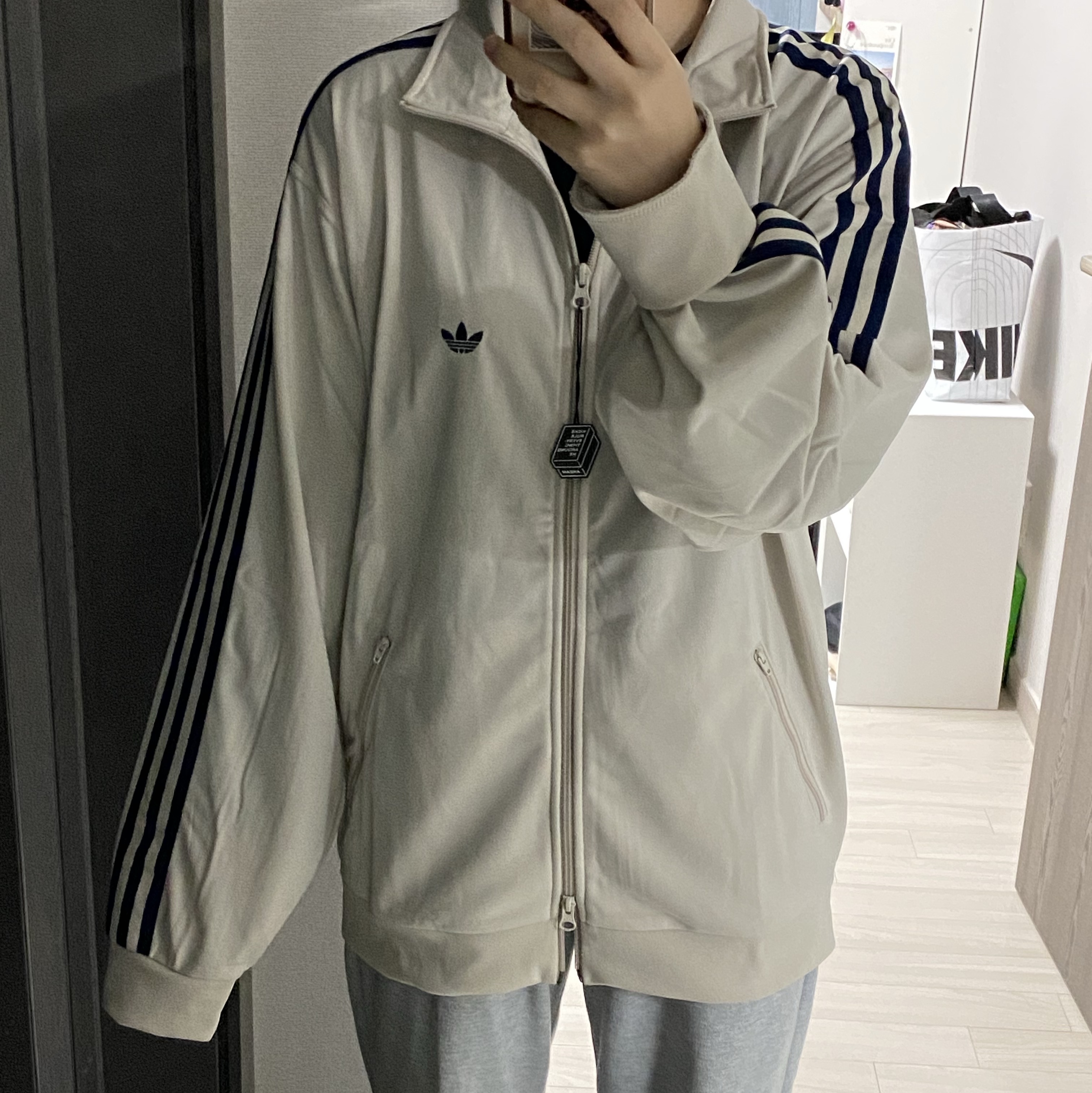 Adidas Originals Beckenbauer Track Top Bliss - KR Sizing 착용 스타일 - 2