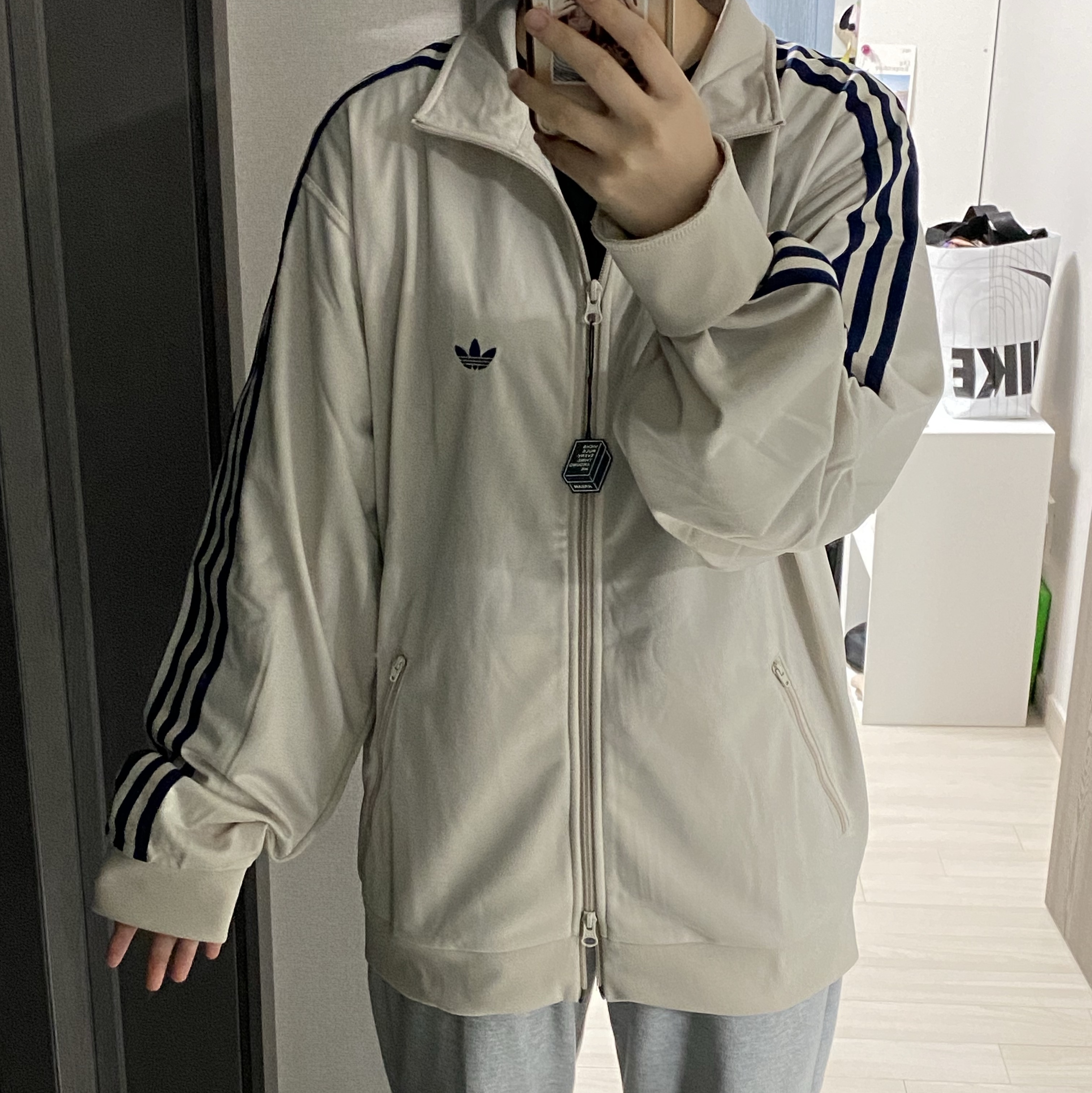 Adidas Originals Beckenbauer Track Top Bliss - KR Sizing 착용 스타일 - 3