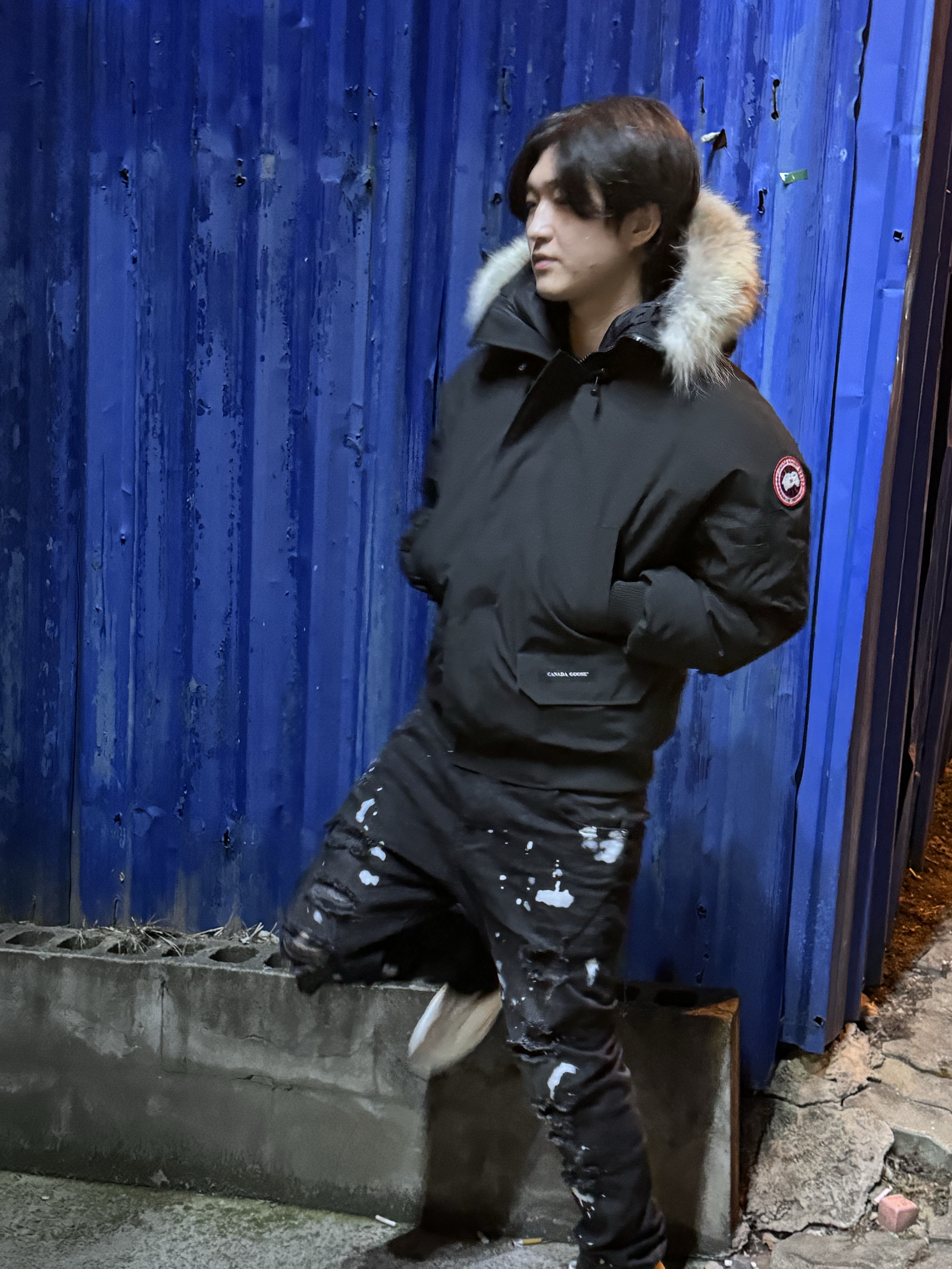 Jordan 2 Retro Low Melon Tint, Canada Goose Chilliwack Bomber Black 착용 스타일 - 2