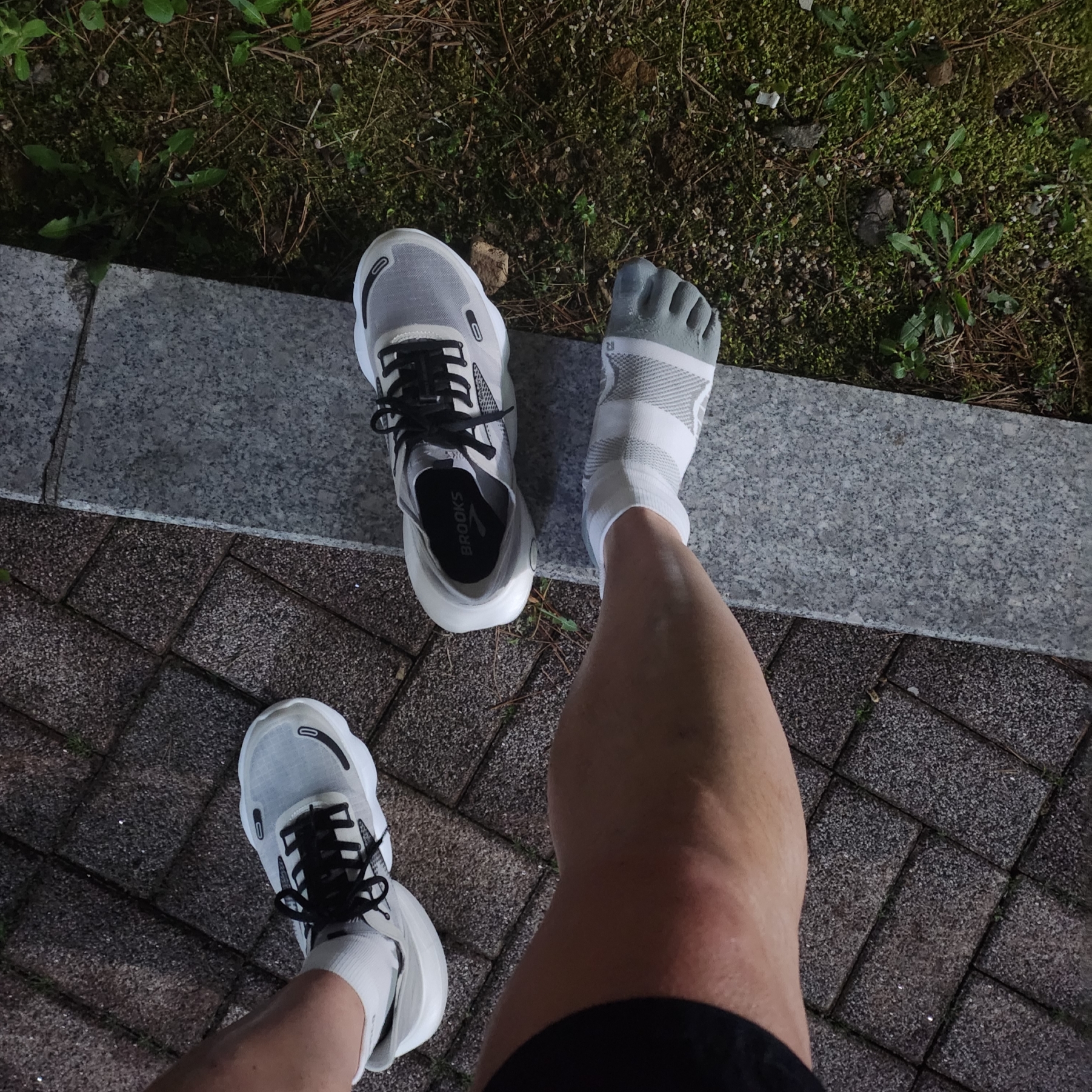 (W) New Balance Fuelcell Rebel v4 White Bleached Lime Glow - D Wide, (W) Nike ZoomX Vaporfly Next% 3 Black Metallic Gold Grain 착용 스타일 - 5