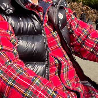 Supreme Tartan Flannel Hooded Shirt Red - 23FW 착용 스타일