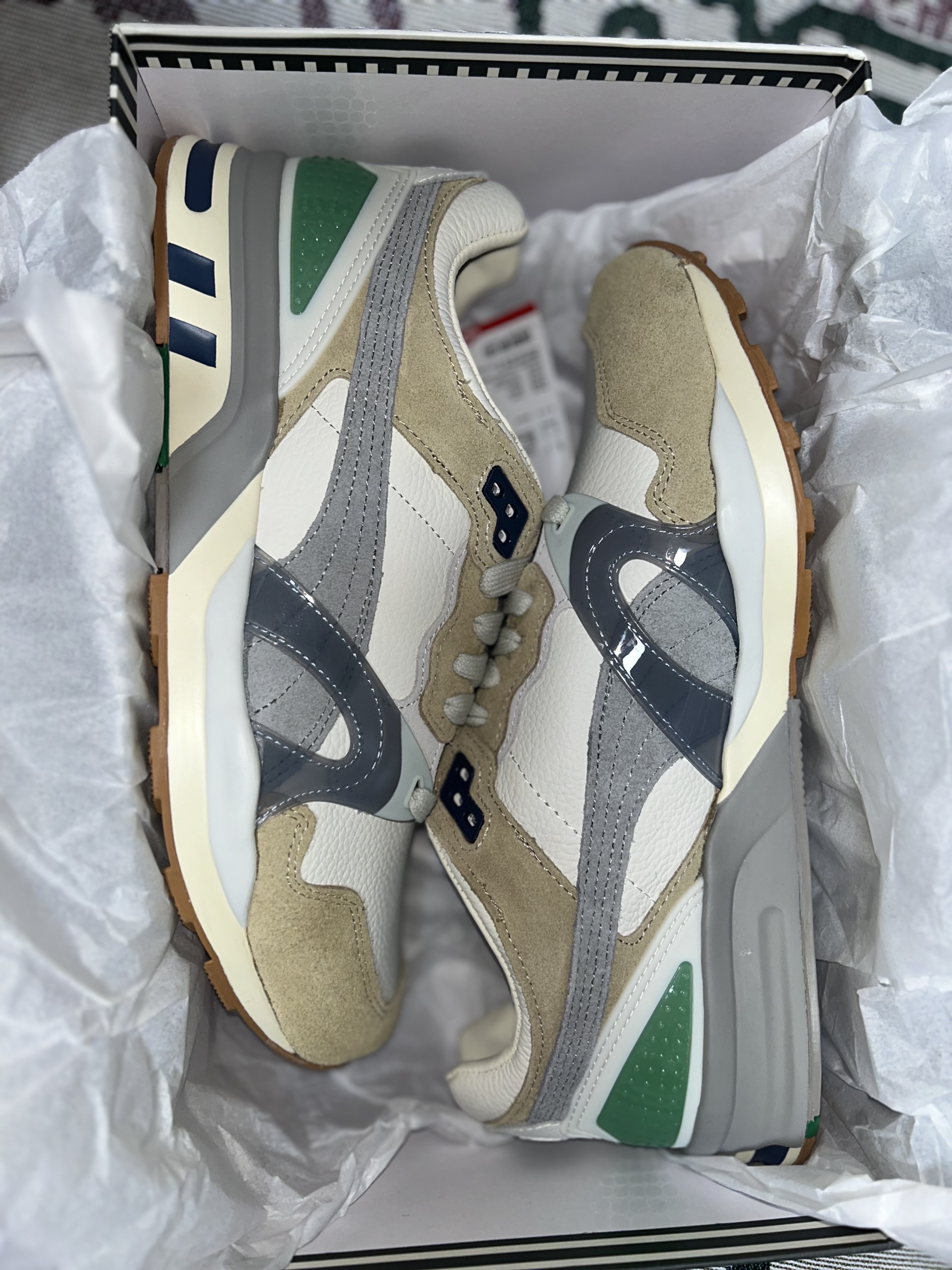 Puma x Rhuigi Trinomic XT-2 Sand Dune Warm White 착용 스타일 - 7