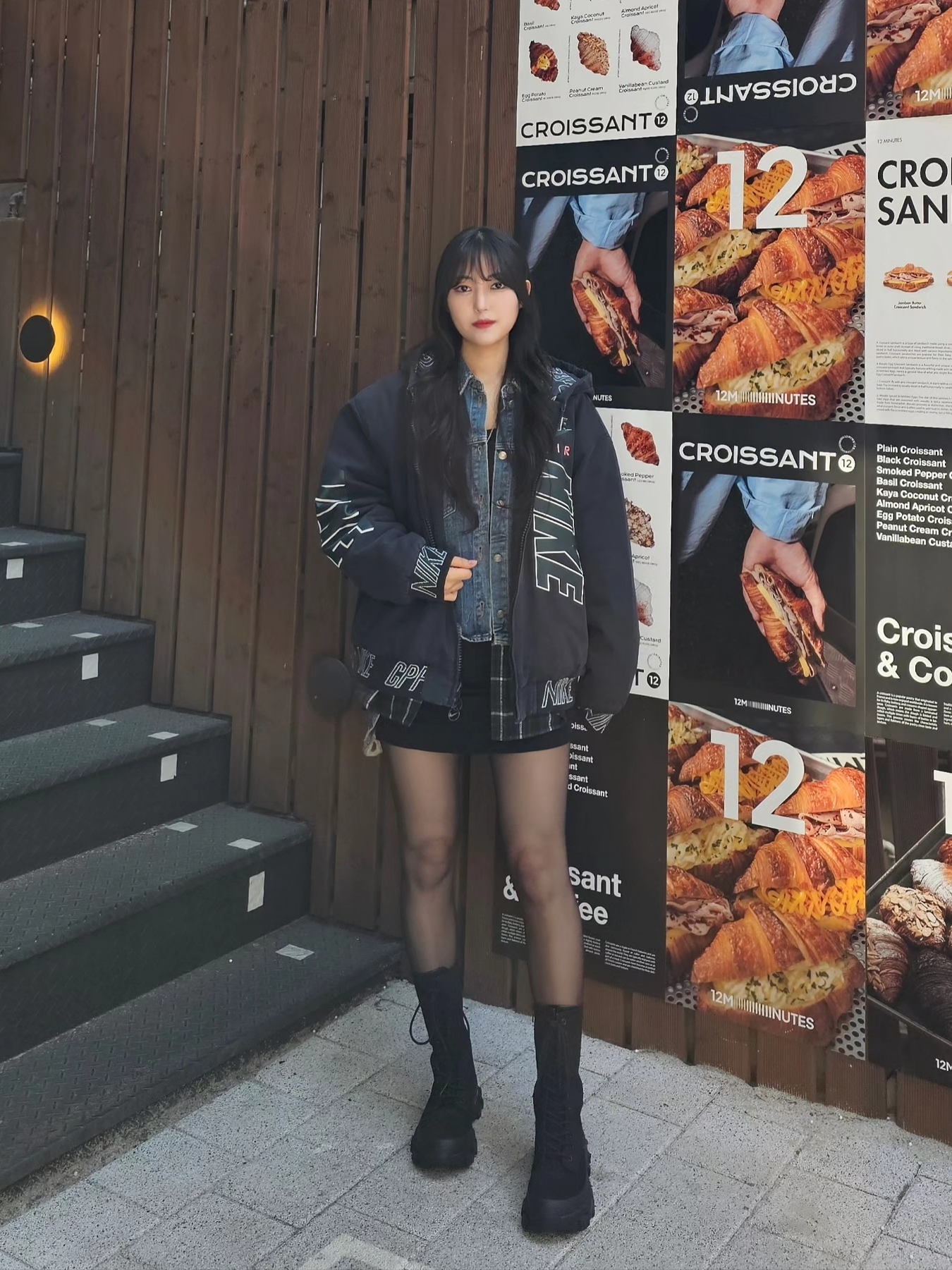 Nike x Cactus Plant Flea Market Workwear Jacket Black - US/EU, Nike x Cactus Plant Flea Market Workwear Jacket Black - Asia 착용 스타일 - 2