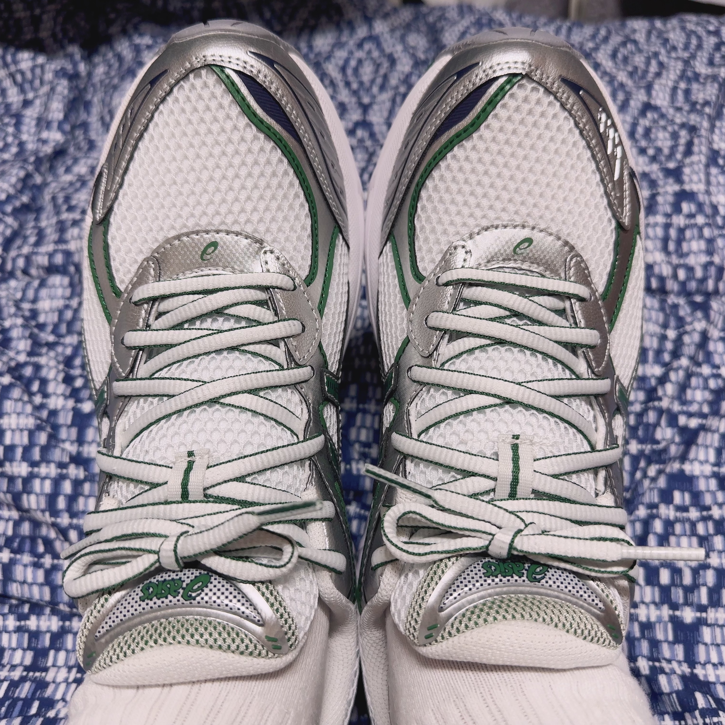 Asics GT-2160 White Shamrock Green 착용 스타일 - 3