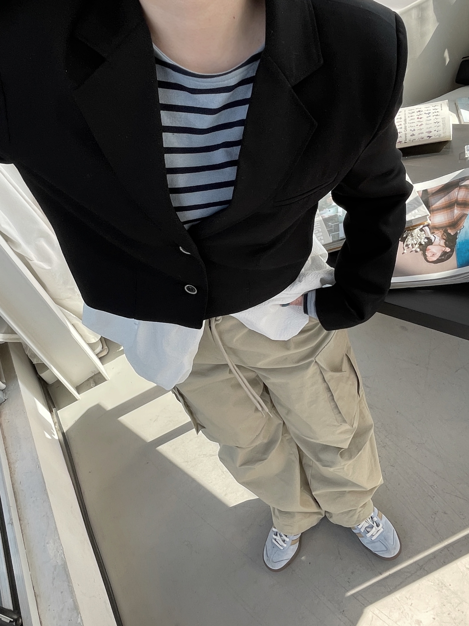 Adidas State Series Illinois Ambient Sky 착용 스타일 - 2