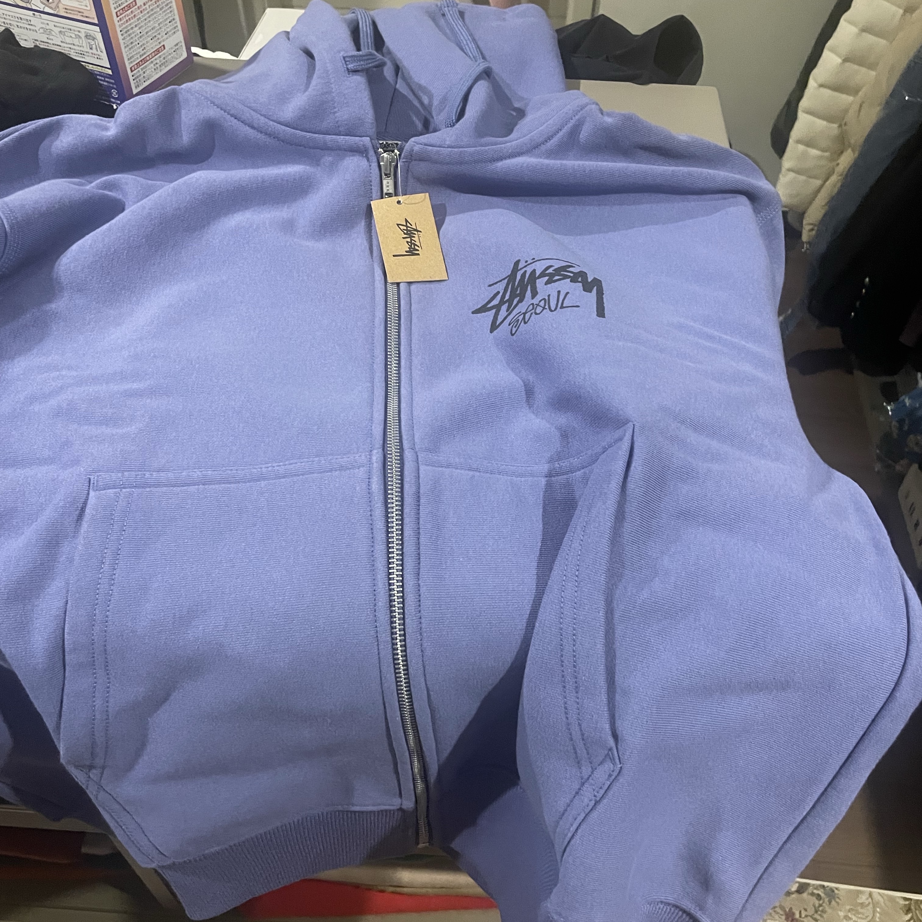 Stussy Stock Seoul Zip Hood Storm 2023 착용 스타일