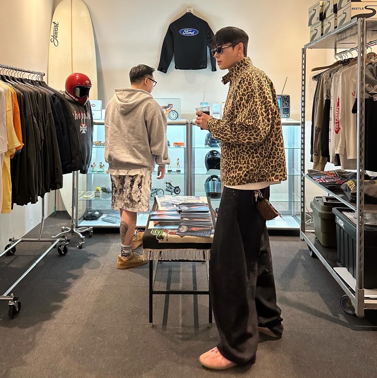 Supreme x Toy Machine Harrington Jacket Leopard - 24SS 착용 스타일 - 3