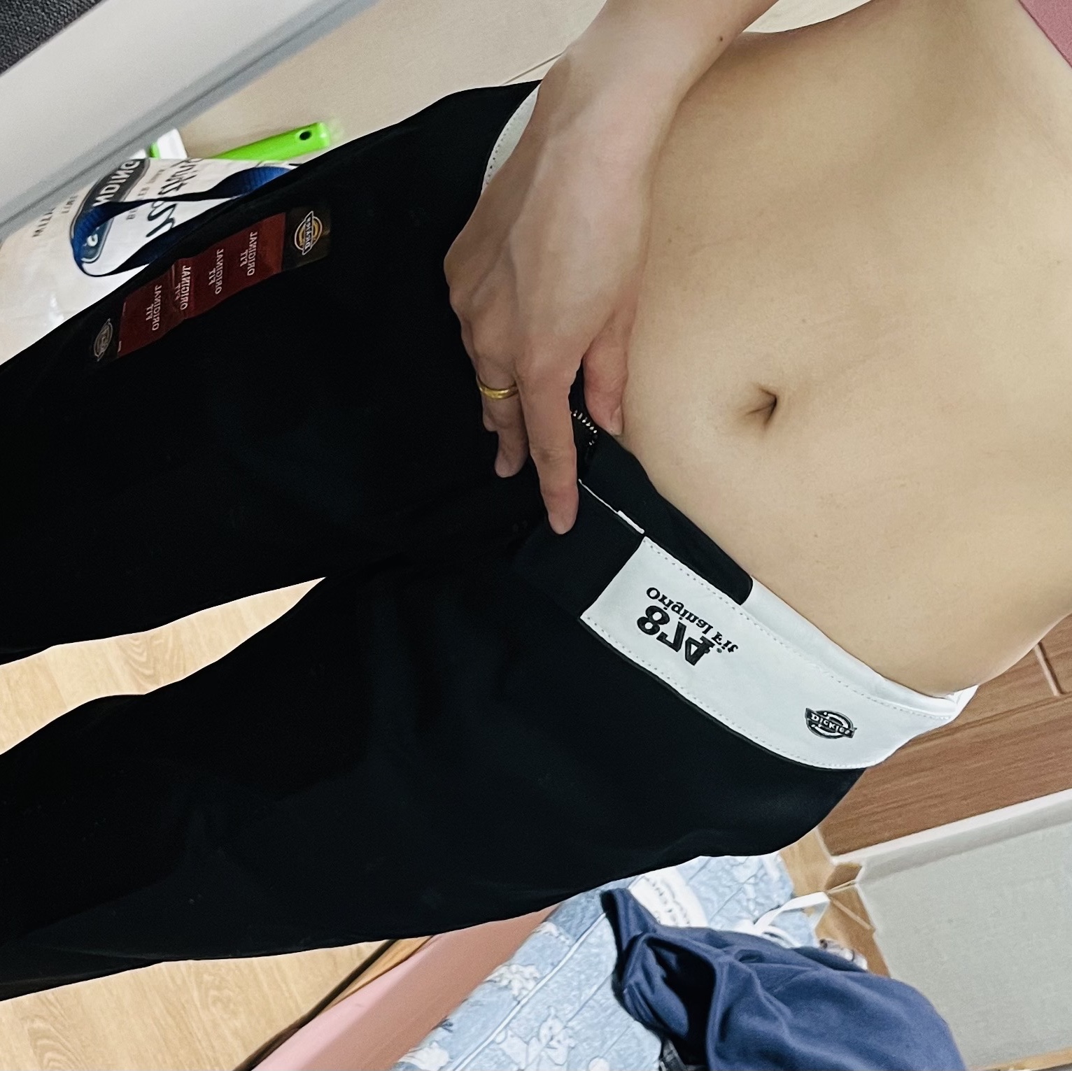Dickies Original 874 Work Pant Black, Onitsuka Tiger Mexico 66 Black White 착용 스타일 - 3