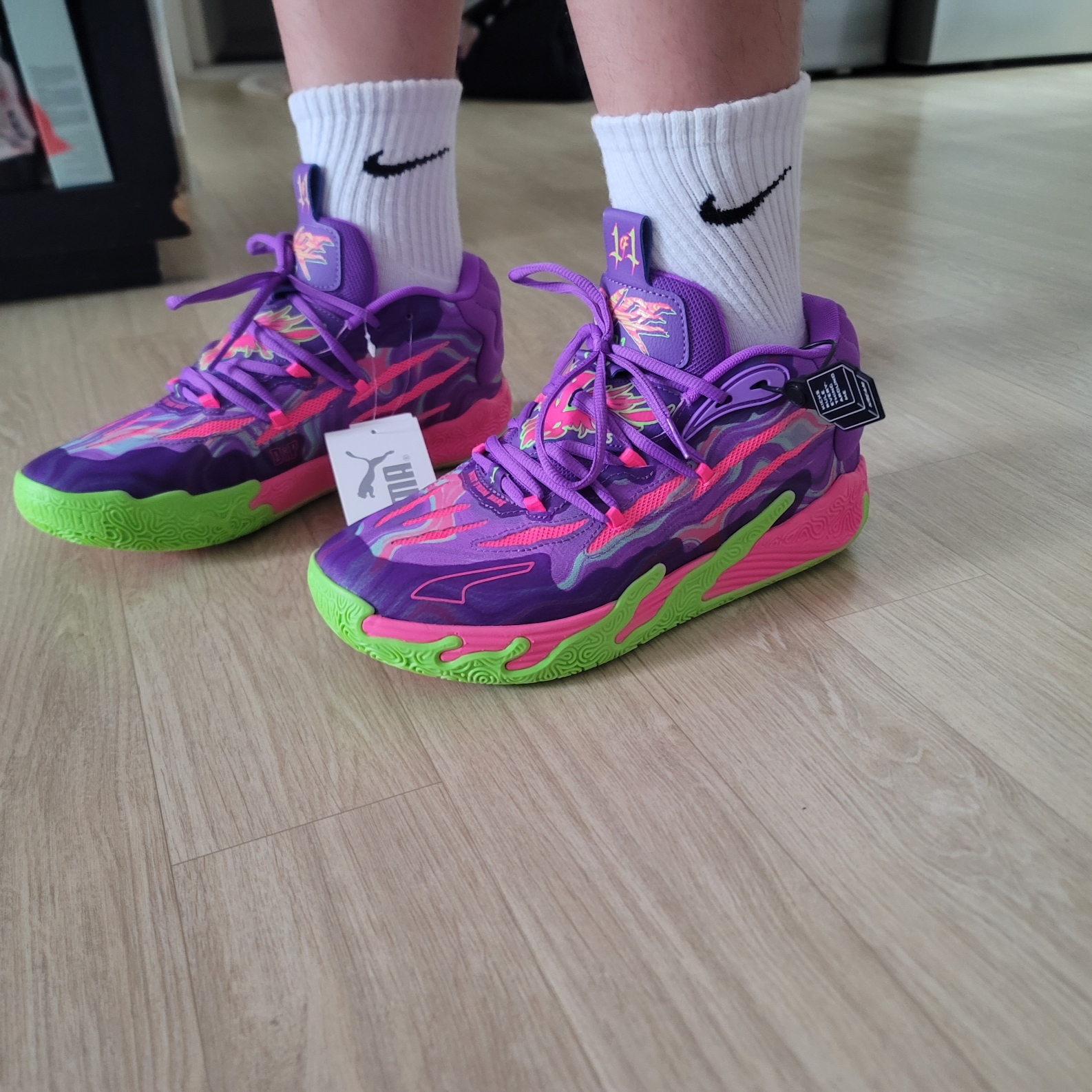 Puma MB.03 Lamelo Ball Toxic 착용 스타일 - 2