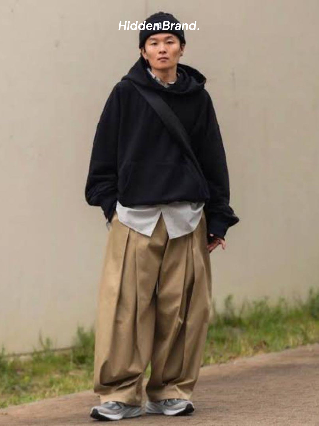 Sage Nation Summer Hatchi Long Sleeve Cream, Sage Nation Box Pleat Trouser Black 착용 스타일 - 5