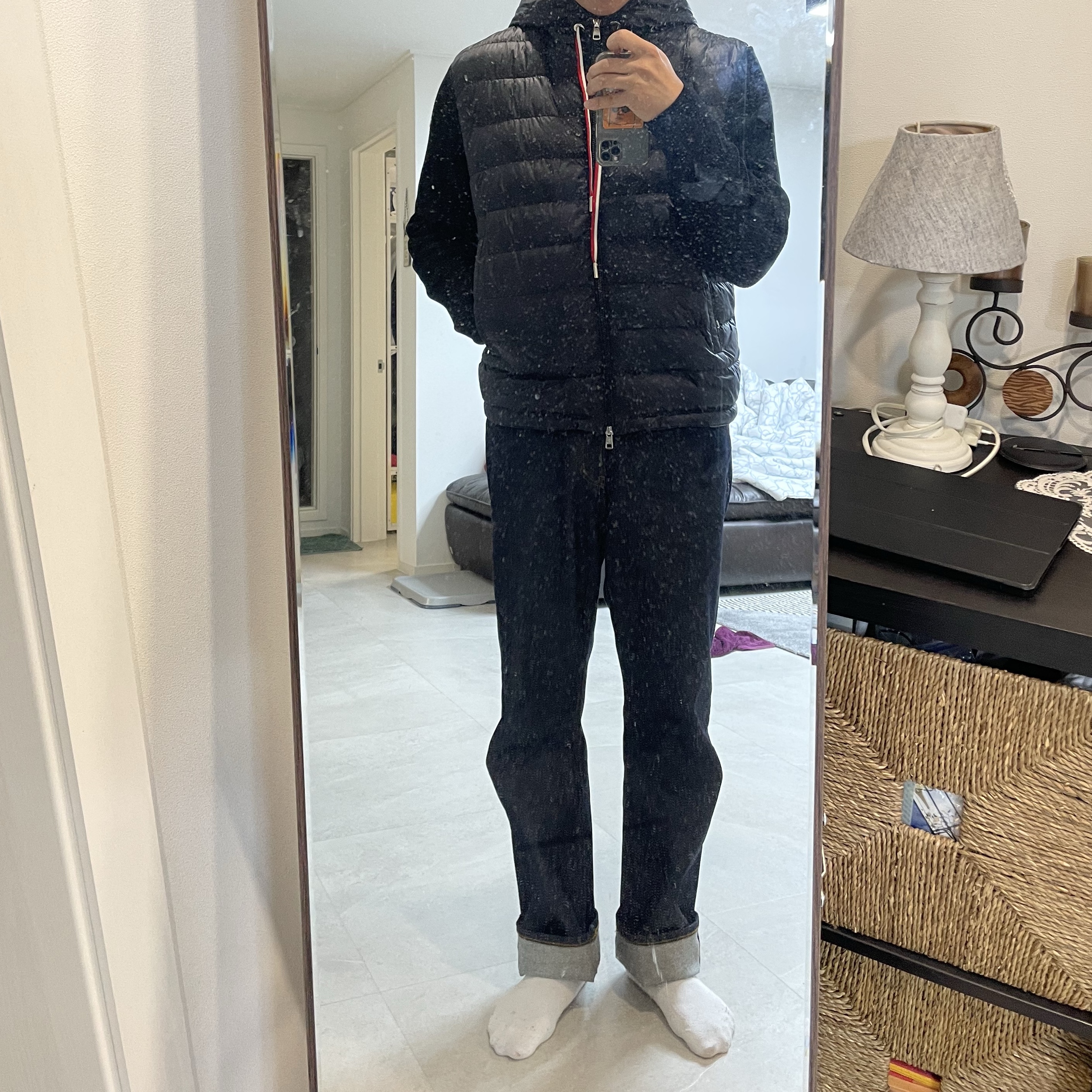 Moncler Padded Hoodie Black - 23SS 착용 스타일