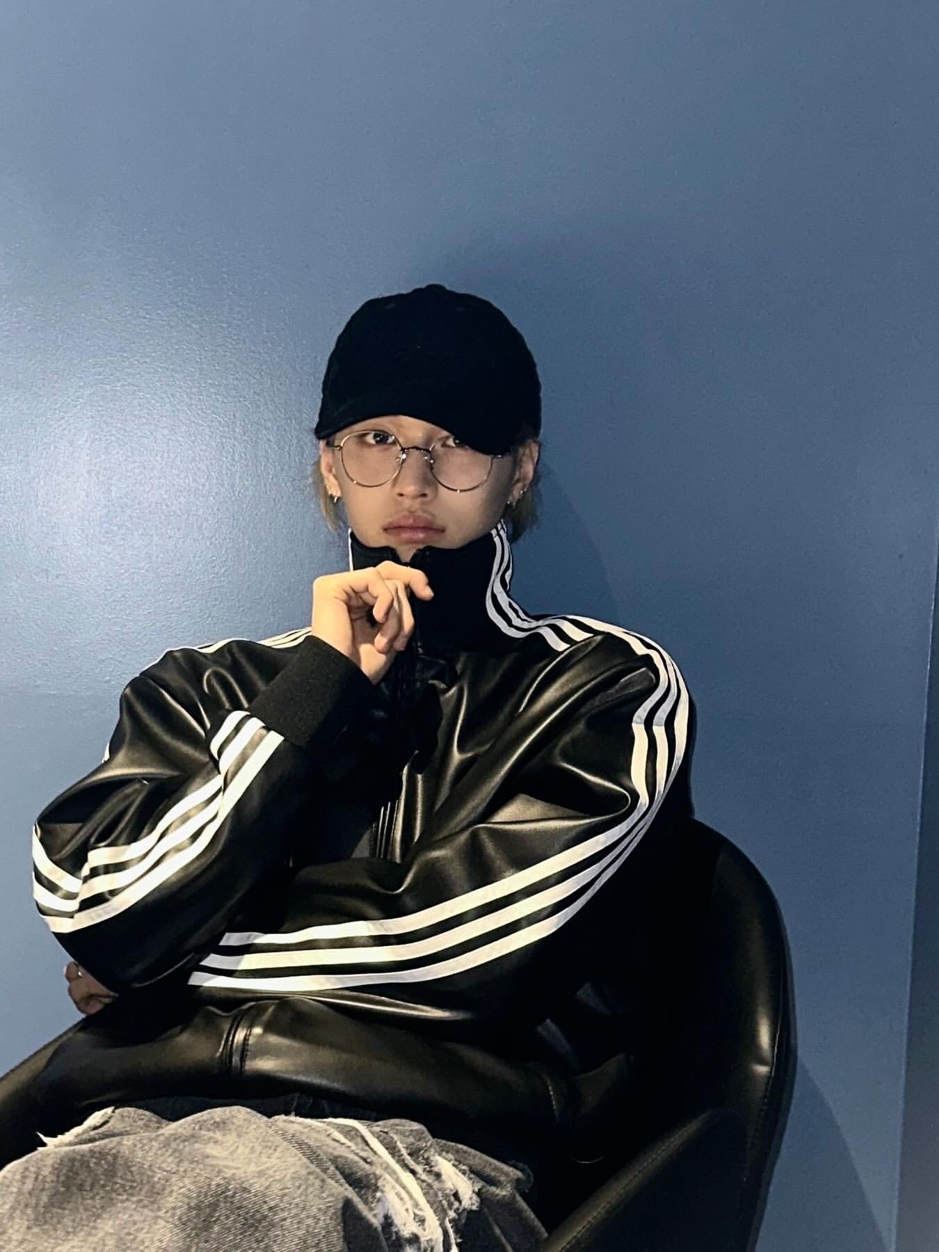 Adidas Faux Leather Adicolor 3S Loose Firebird Tracksuit Jacket Black - KR Sizing 착용 스타일 - 2