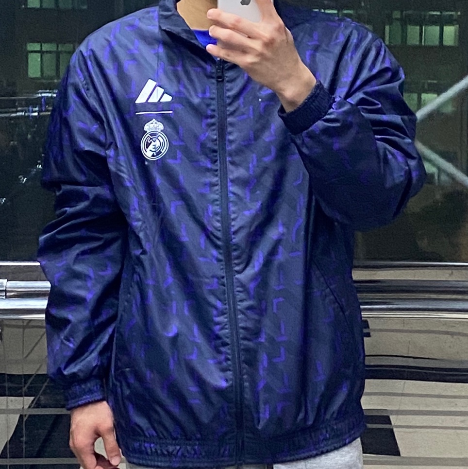 Adidas Real Madrid Anthem Jacket Legend Ink - KR Sizing 착용 스타일 - 3