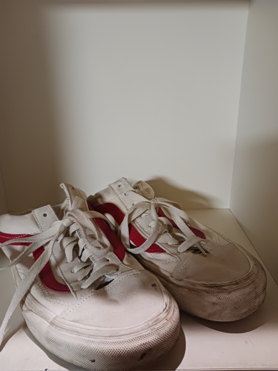 Vans Style 36 Marshmallow Racing Red 착용 스타일 - 2