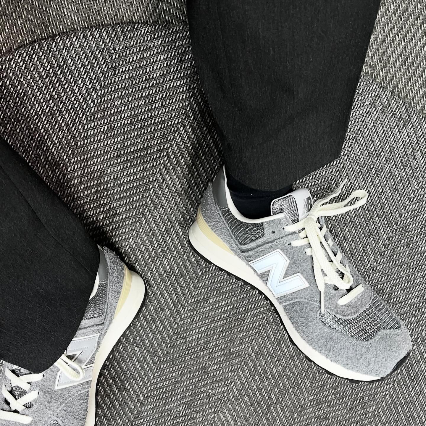 New Balance x Pottery 574 Premium Soft Grey 착용 스타일 - 4