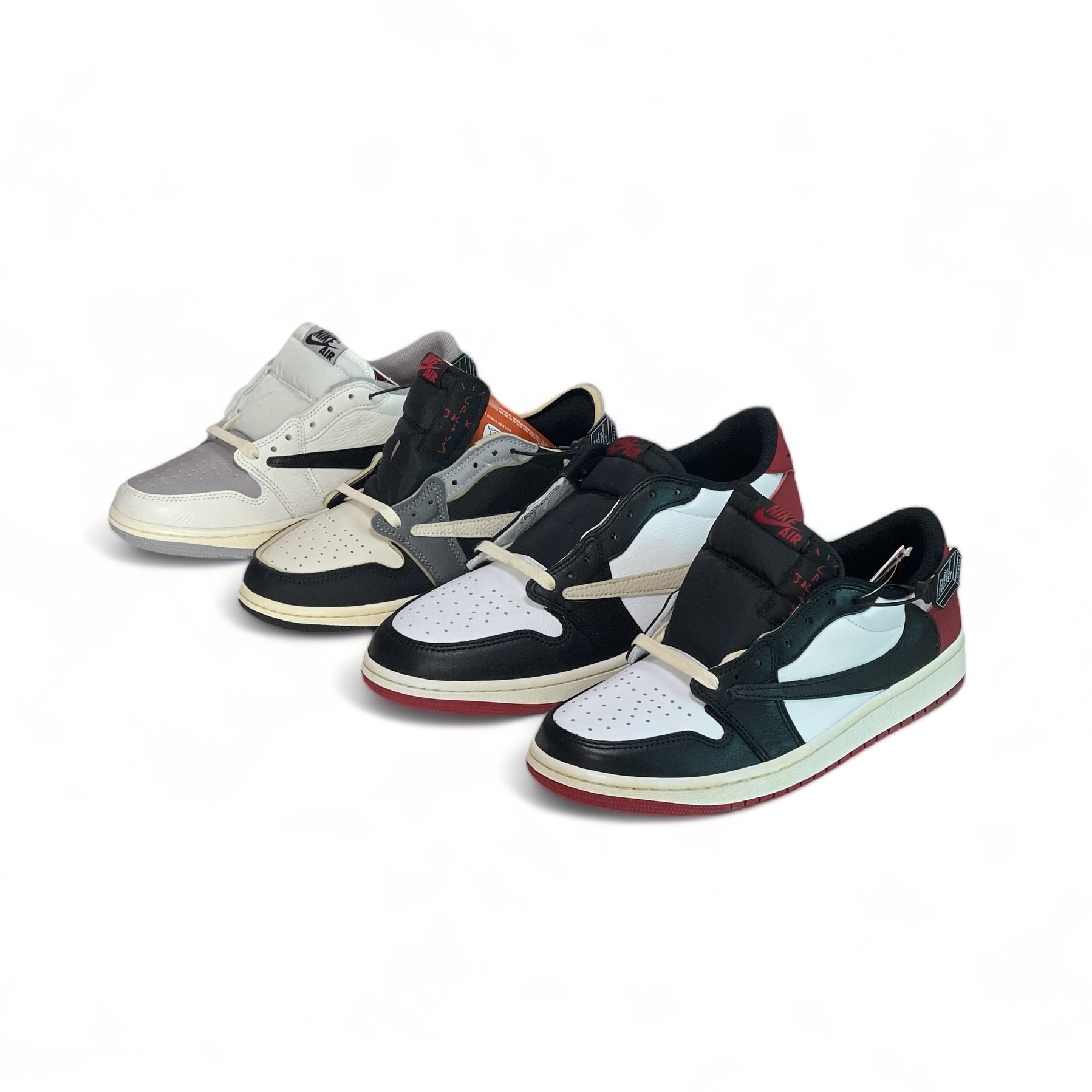 Jordan 1 Retro Low OG EX Black and Smoke Grey, Jordan 1 Retro Low OG Black Toe 착용 스타일 - 1