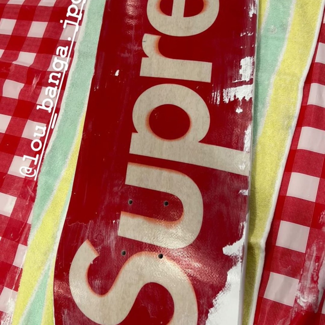 Supreme x MM6 Maison Margiela Skateboard White - 24SS 착용 스타일
