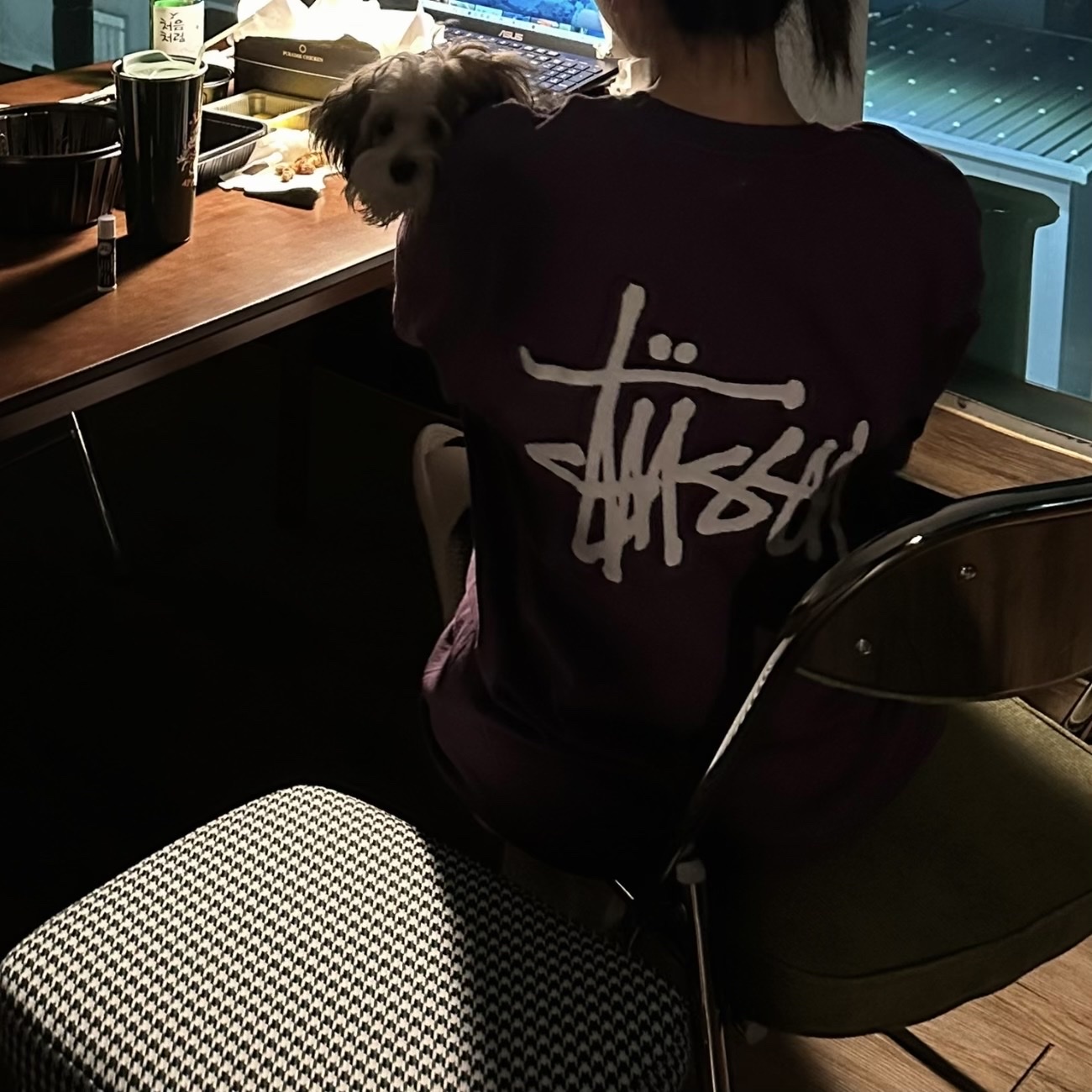 Stussy Basic Stussy Pigment Dyed T-Shirt Purple 2023 착용 스타일