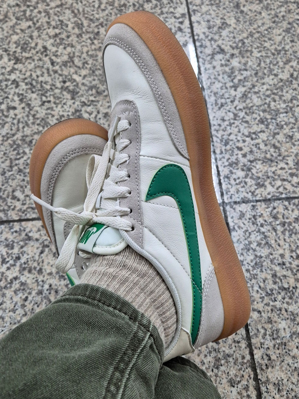 Nike x J.Crew Killshot 2 Lucid Green 착용 스타일