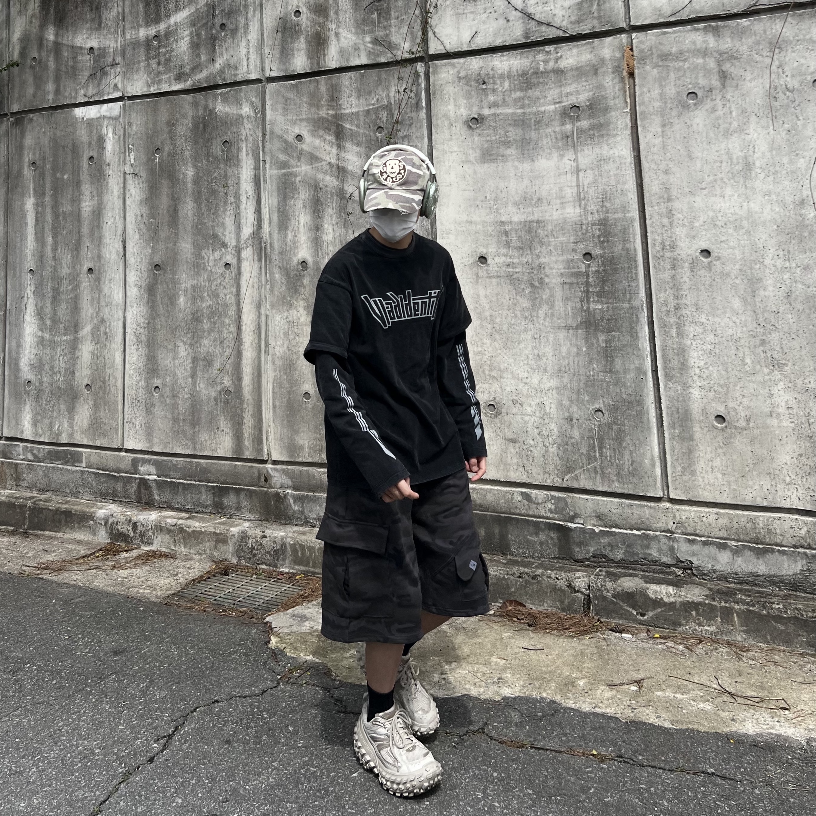 ETCE Ghost Cap Washed Camo, Apple AirPods Max Lightning Green (Korean Ver.) 착용 스타일 - 4