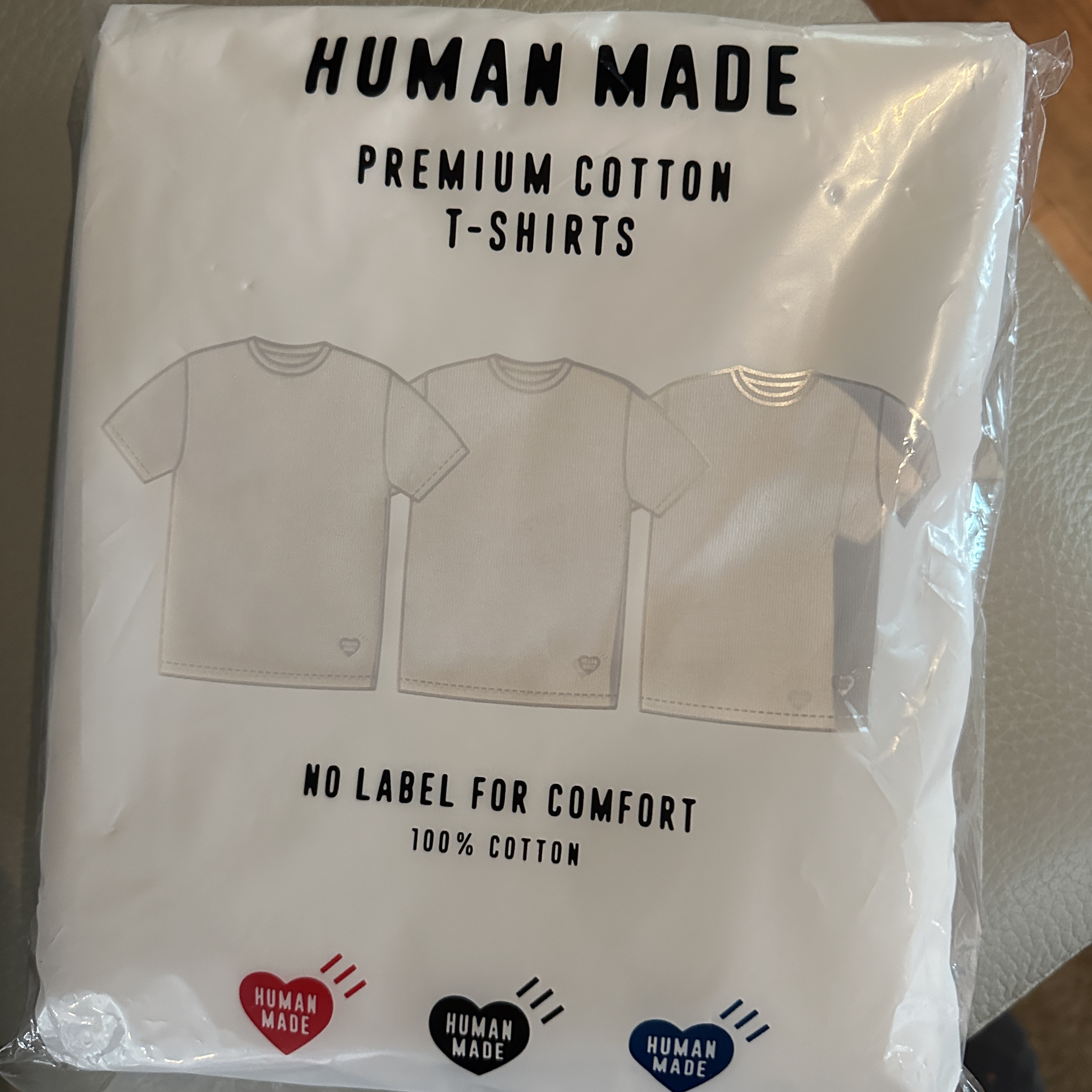 Human Made T-Shirts White (3 Pack) 착용 스타일