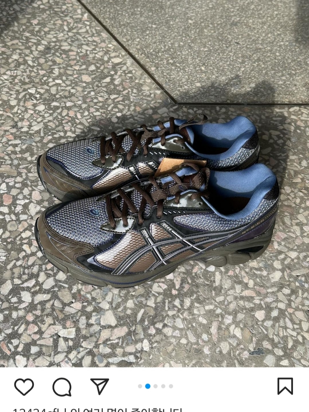 Asics UB6-S GT-2160 Grey Floss Brown Storm 착용 스타일 - 2