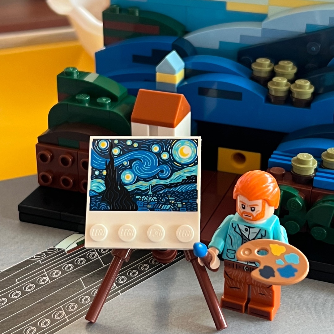 Lego Vincent Van Gogh The Starry Night 착용 스타일 - 2