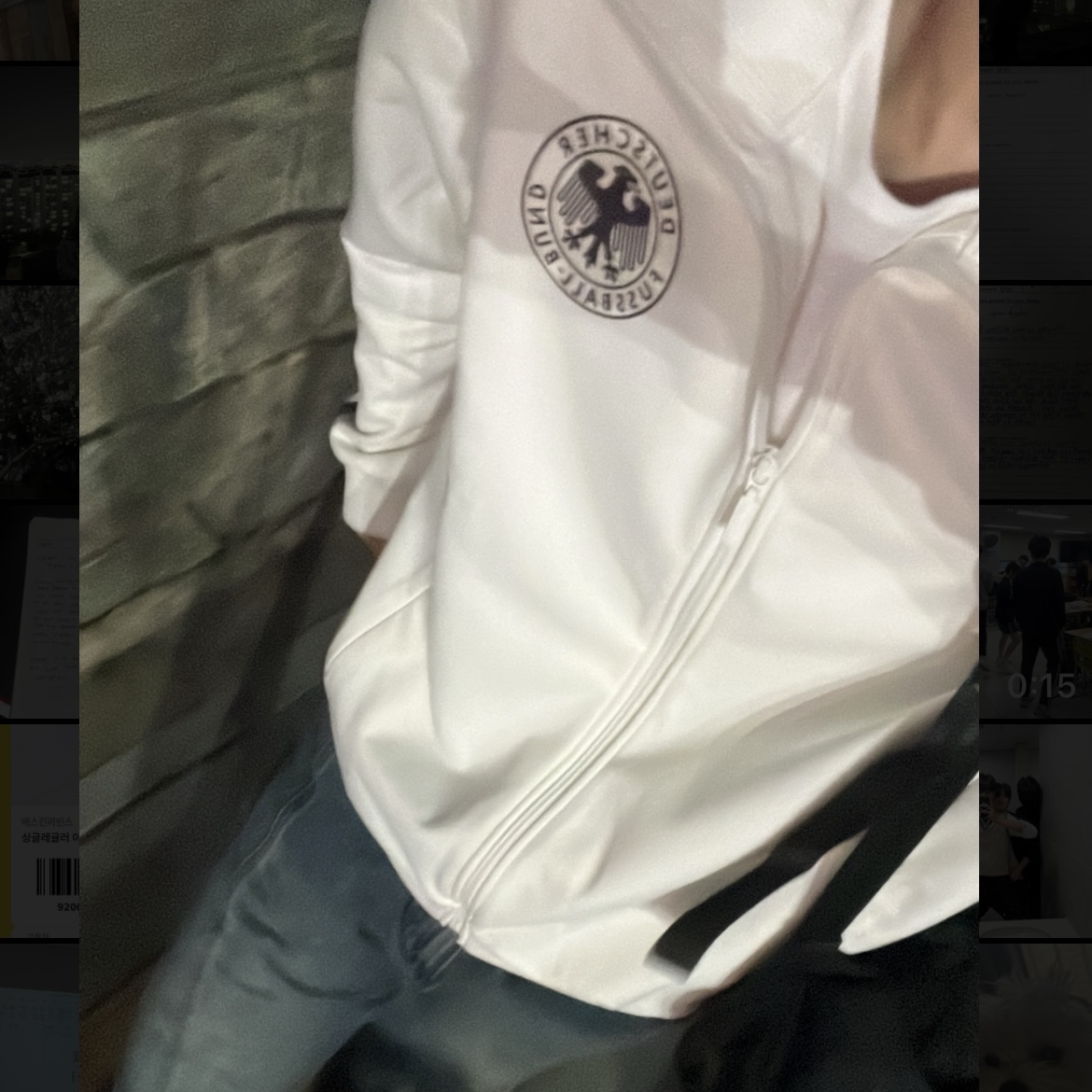 Adidas German Beckenbauer Track Top Off White - KR Sizing 착용 스타일