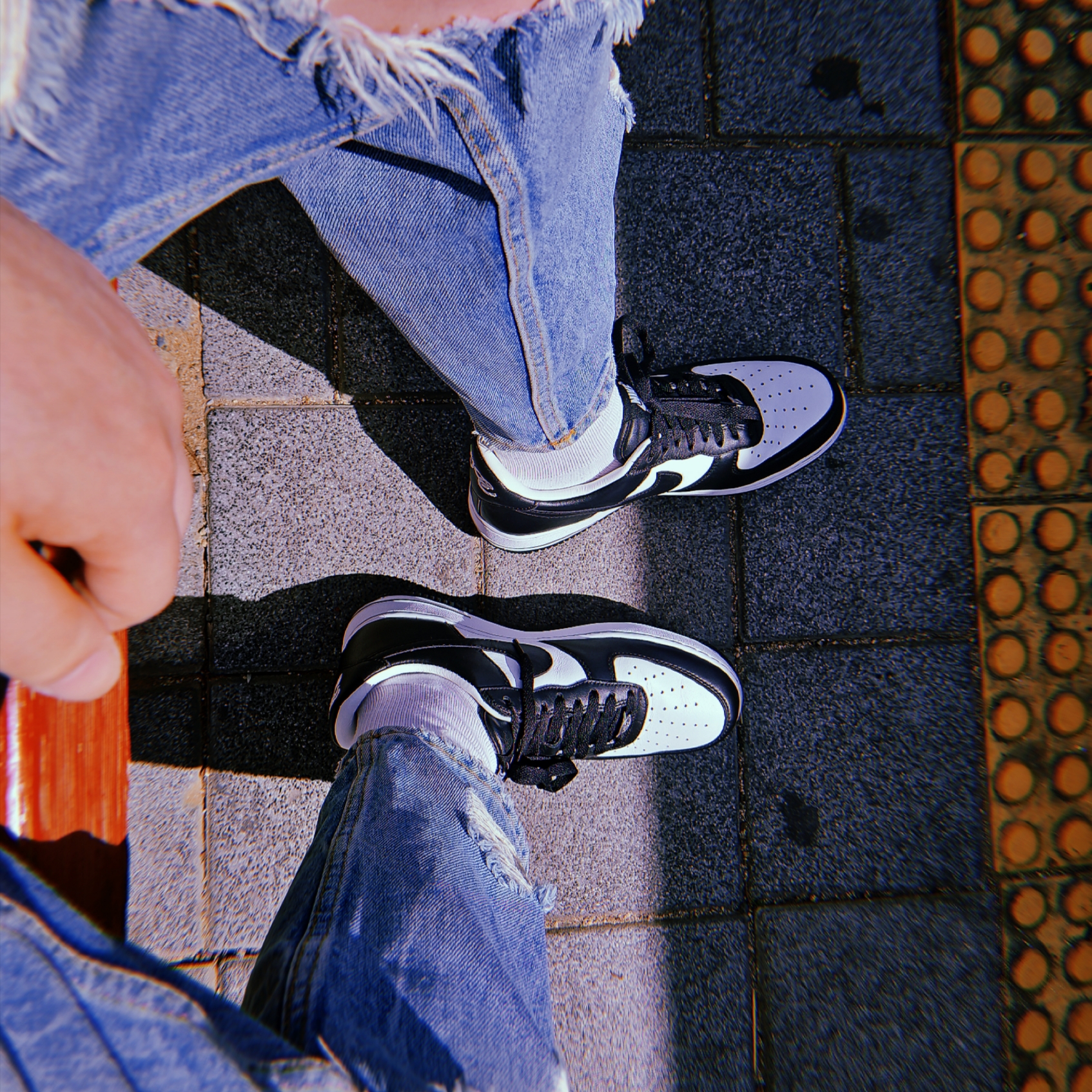 Nike x Terror Squad Air Force 1 Low QS Blackout 착용 스타일