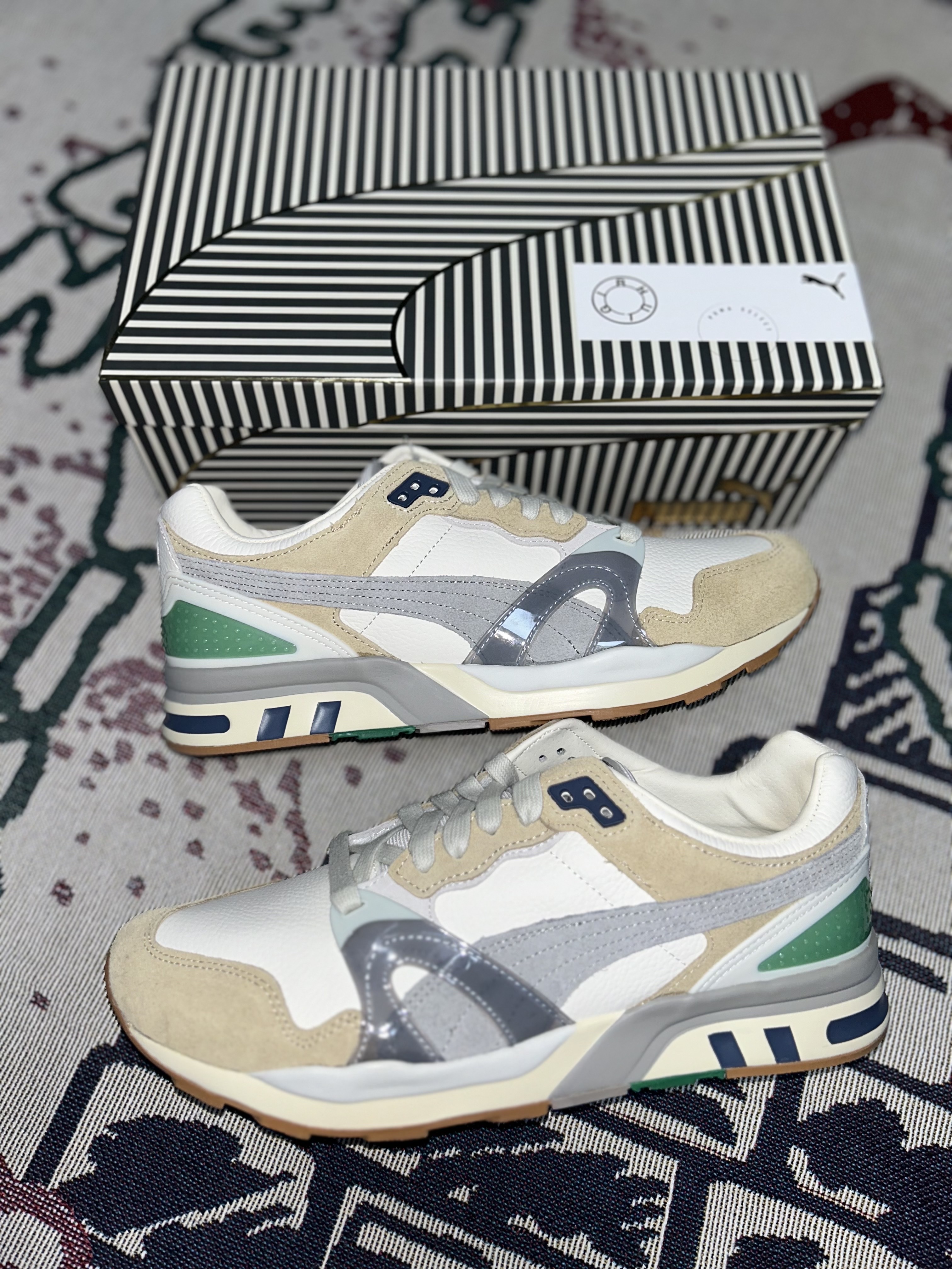 Puma x Rhuigi Trinomic XT-2 Sand Dune Warm White 착용 스타일 - 1