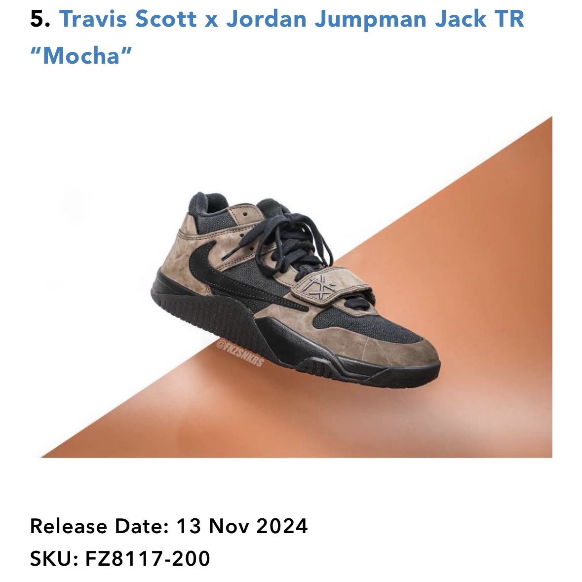 Jordan x Travis Scott Jumpman Jack TR Sail and Dark Mocha, (W) Jordan 1 x Travis Scott Retro Low OG SP Canary 착용 스타일 - 4