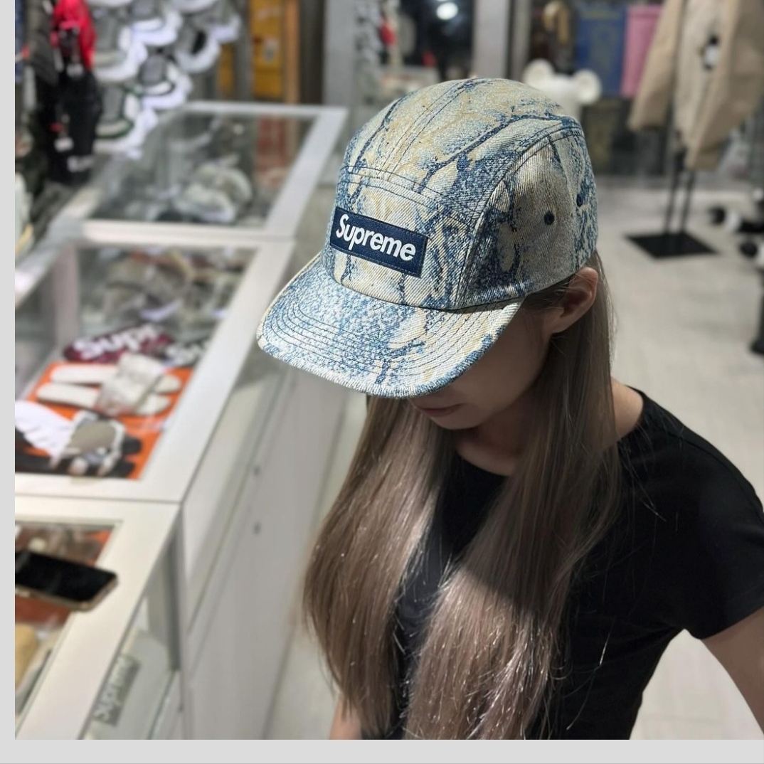 Supreme Denim Camp Cap Snake - 24FW 착용 스타일
