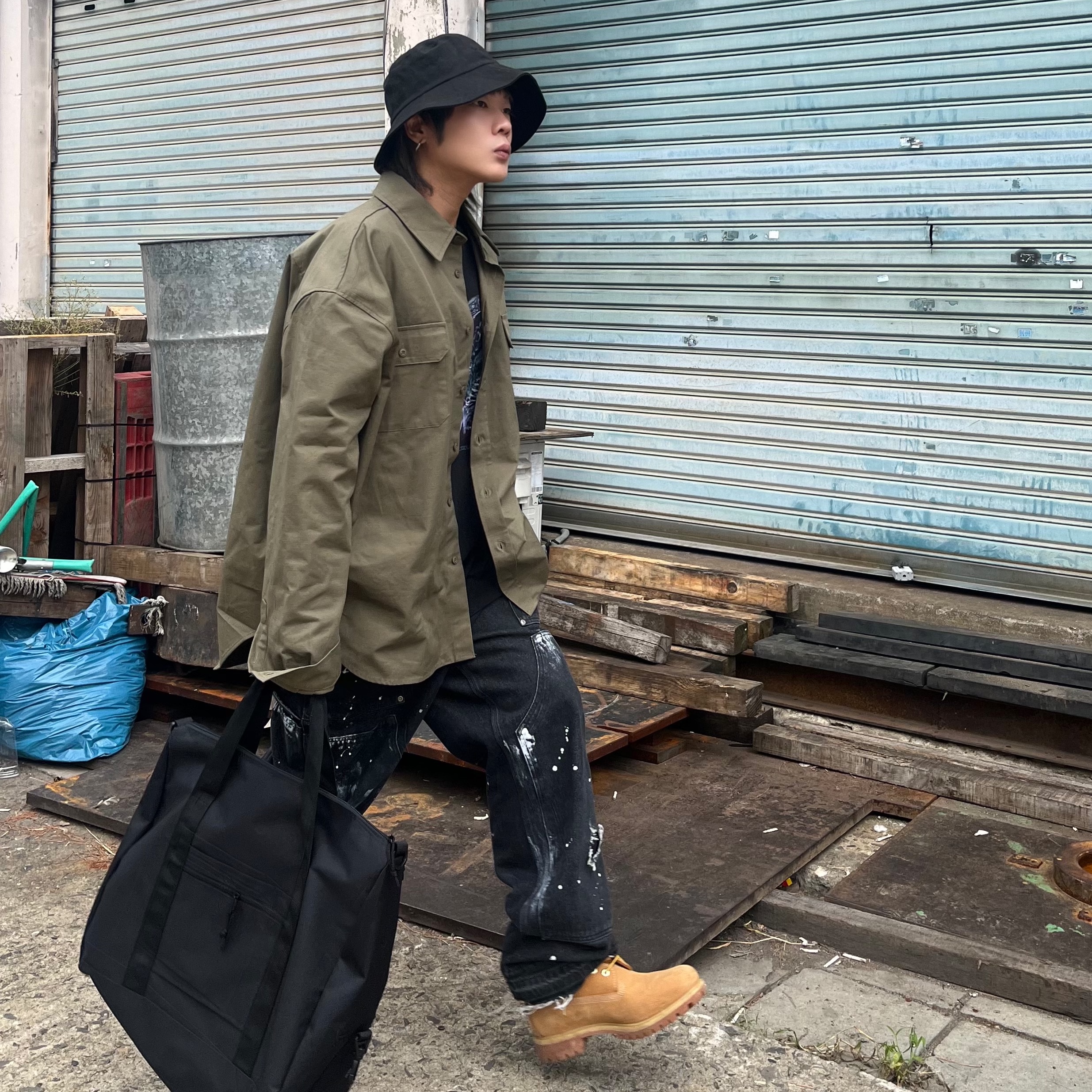Wapworks Work Double Knee Carpenter Pants, Timberland Premium 6 inch Waterproof Boot Wheat Nubuck - Wide 착용 스타일 - 5
