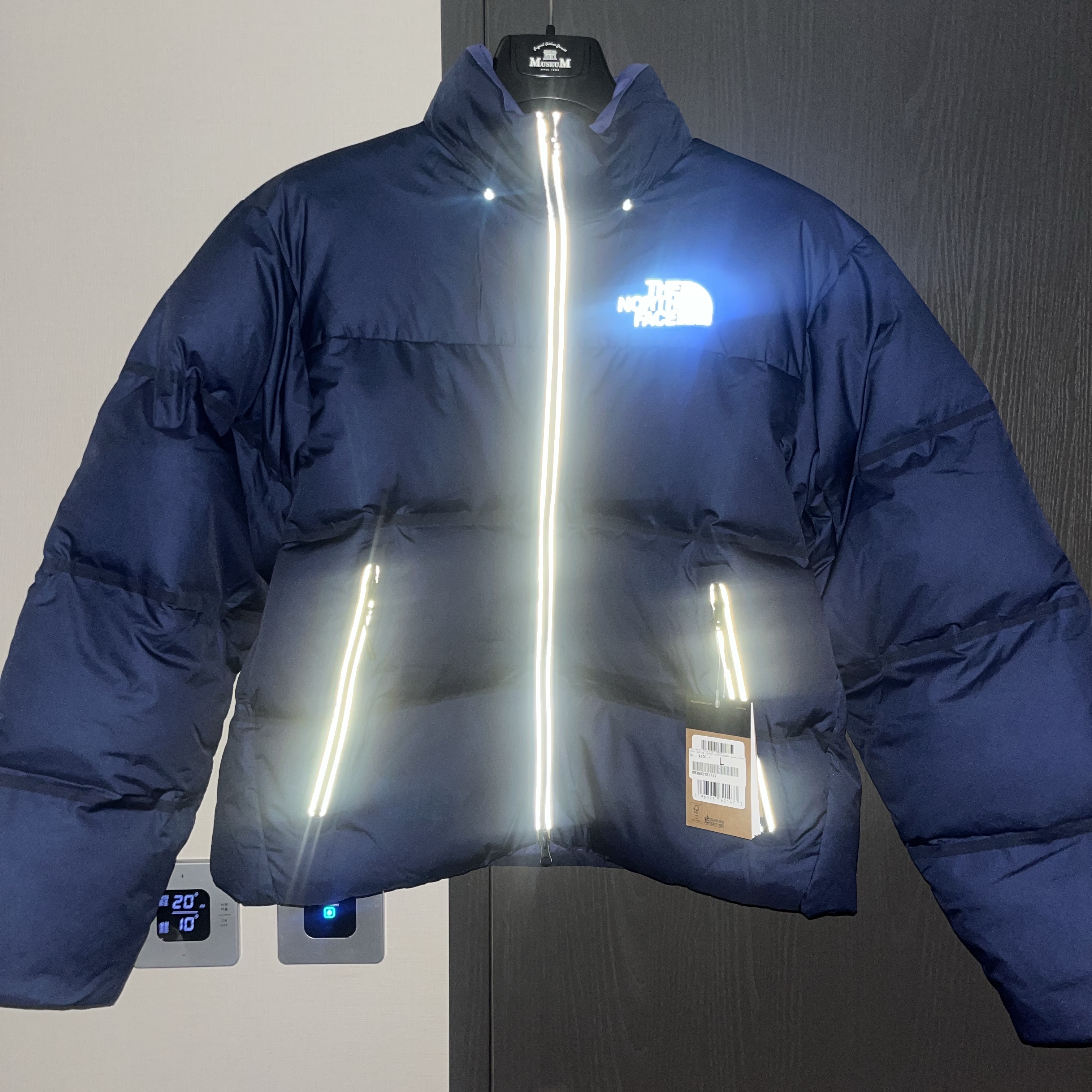 The North Face RMST Nuptse Jacket Summit Navy 착용 스타일 - 2