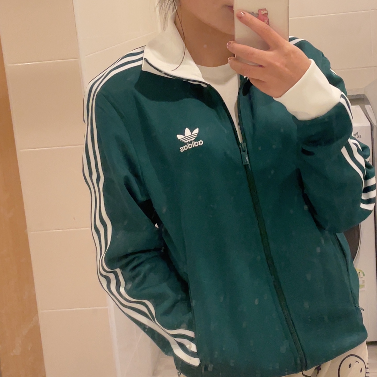 Adidas Adicolor Classics Beckenbauer Track Jacket Collegiate Green - KR Sizing 착용 스타일 - 1