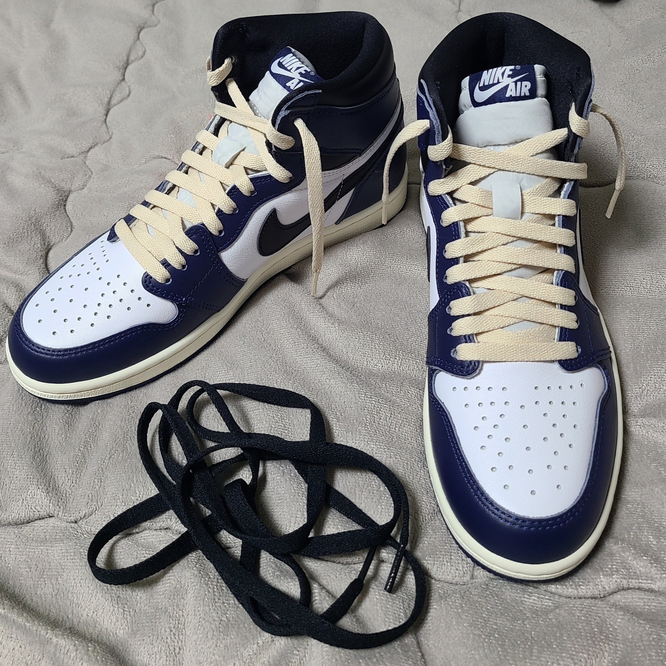 Jordan 1 Retro High OG Midnight Navy, (W) Nike Air Force 1 Low Gorge Green 착용 스타일 - 3